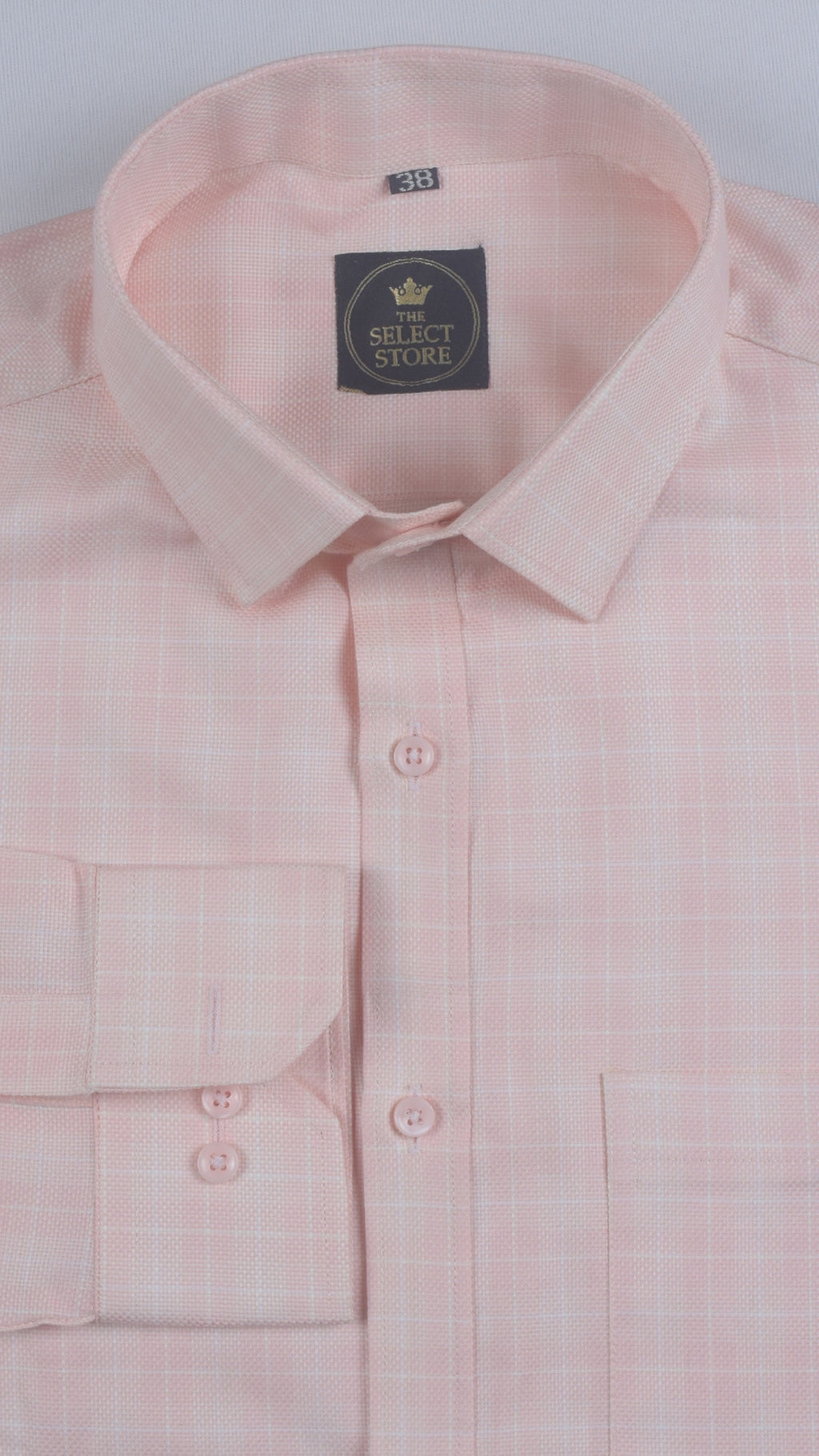 Pink Windowpane Check Shirt