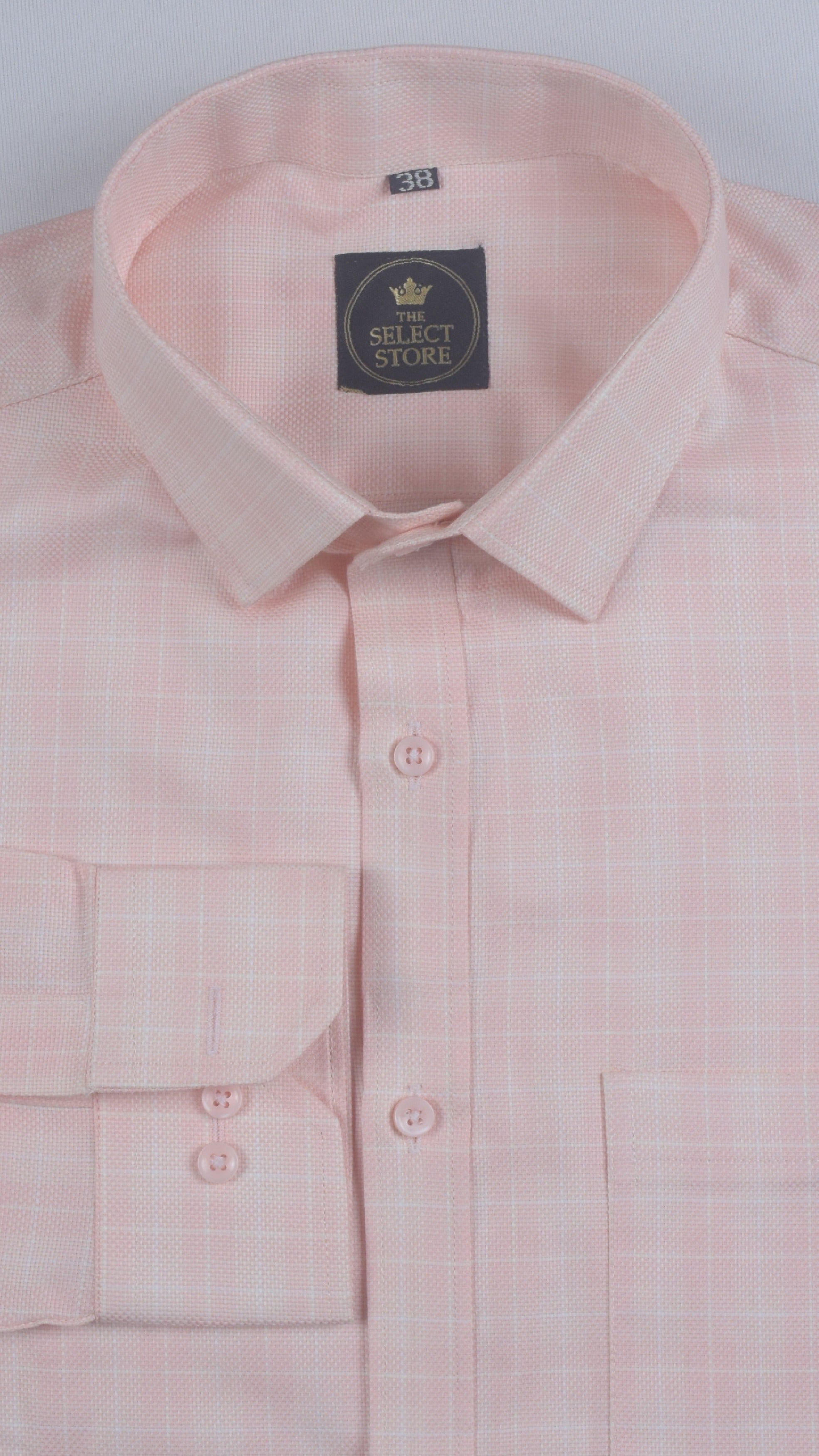 Pink Windowpane Check Shirt