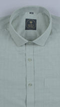 Premium Blend White/Pale Green Check Shirt