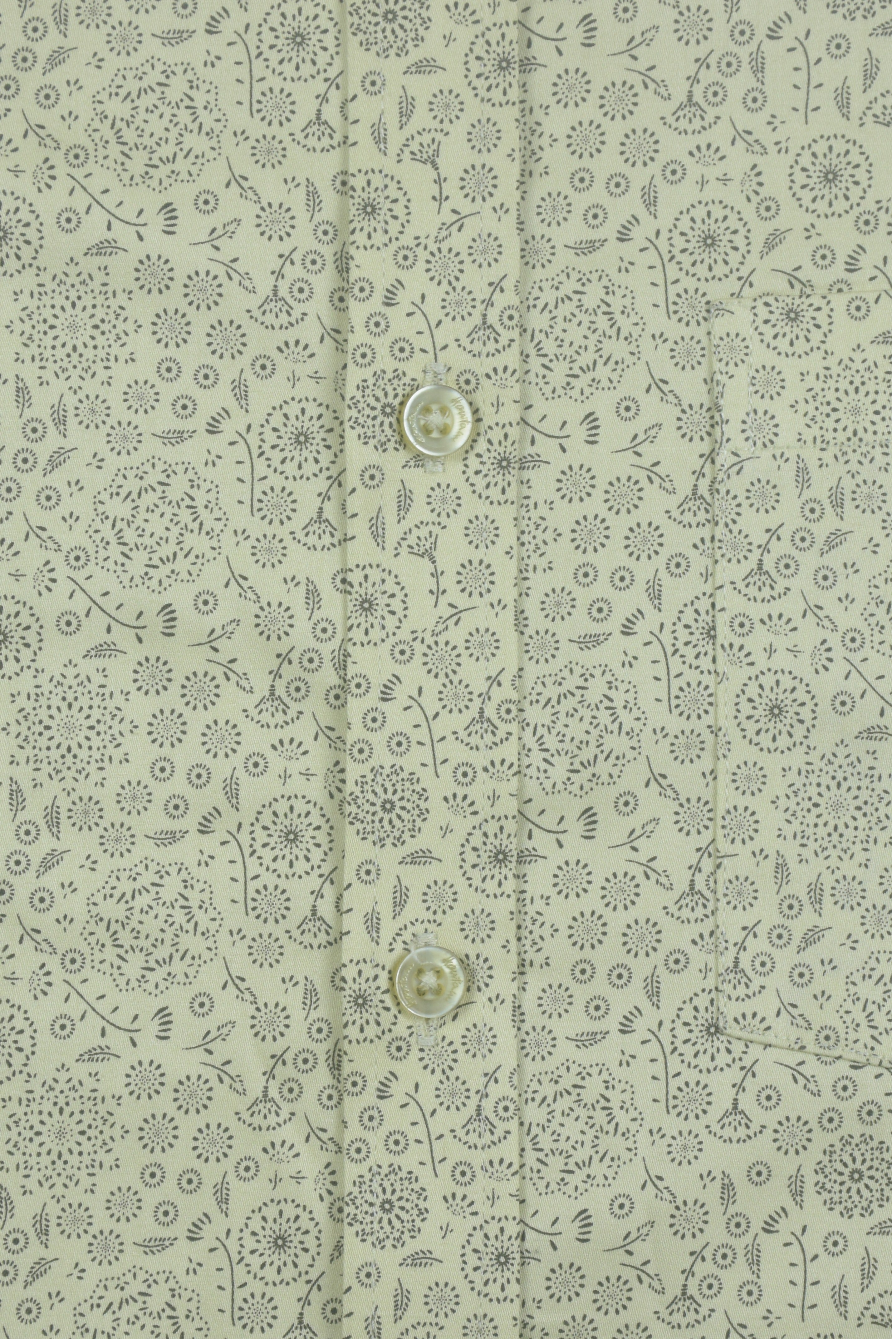 Ornamental Micro-Print Light Green Shirt
