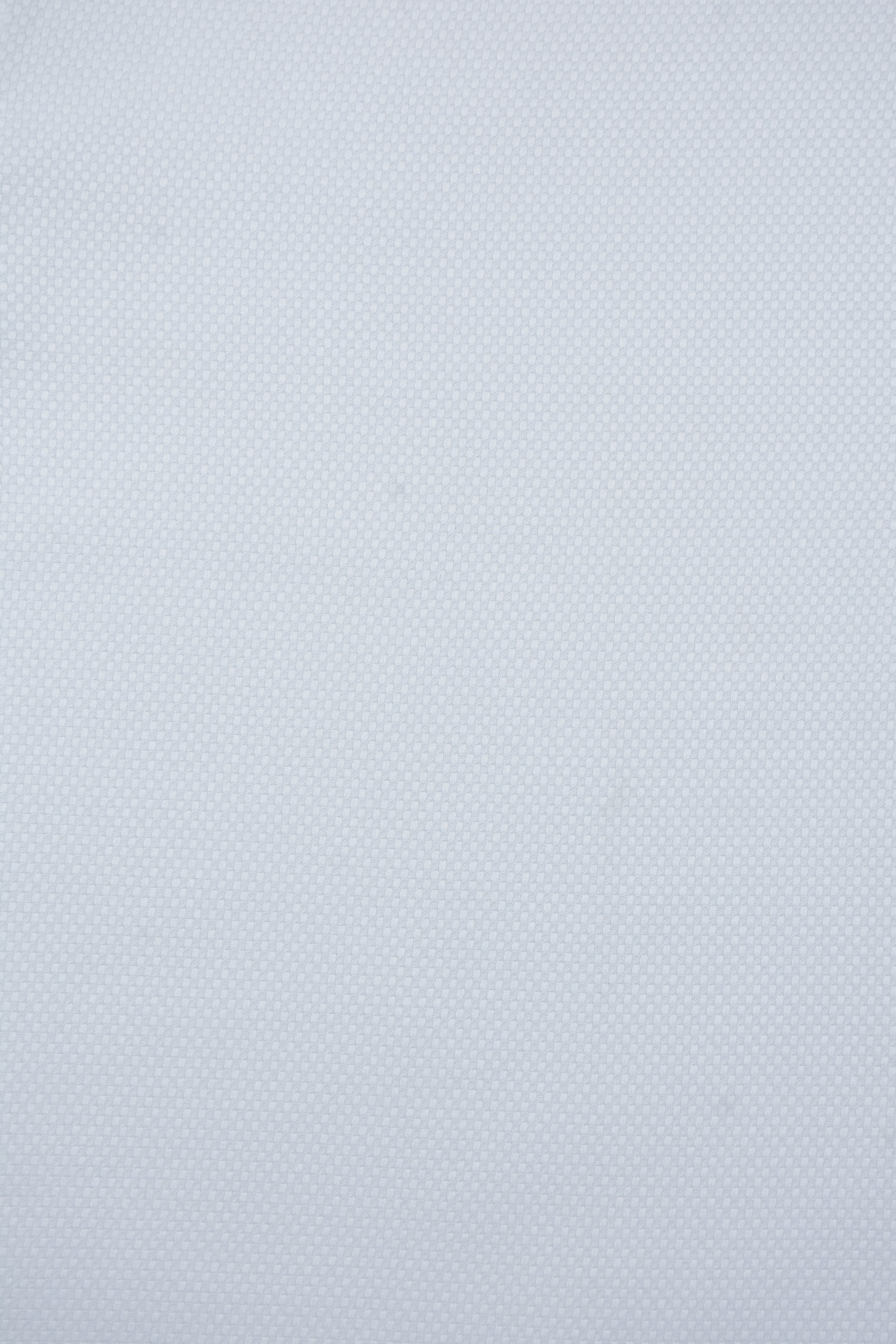 Solid White Dobby-Textured Shirt