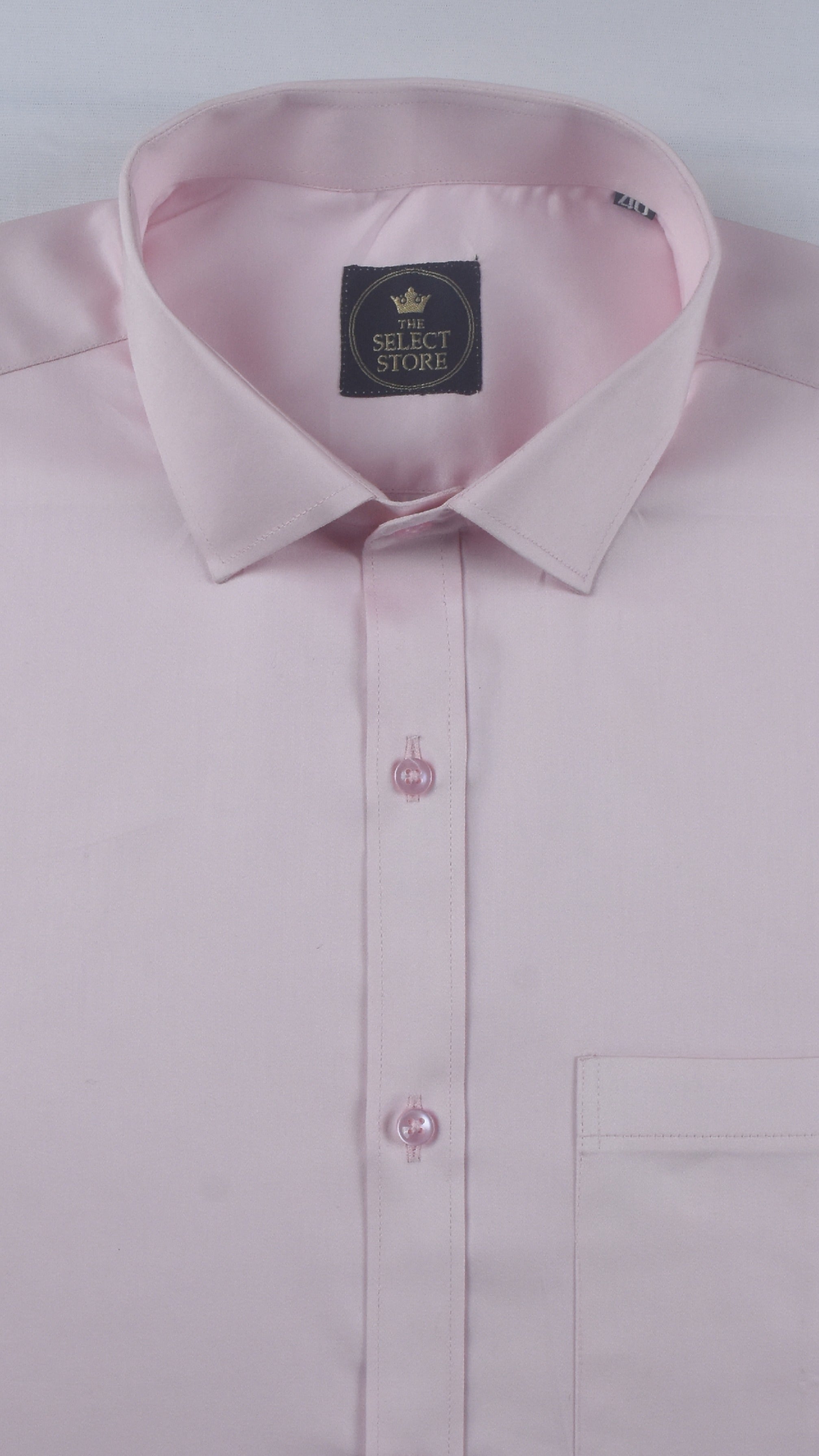 Solid Light Pink Luxury Cotton Premium Shirt