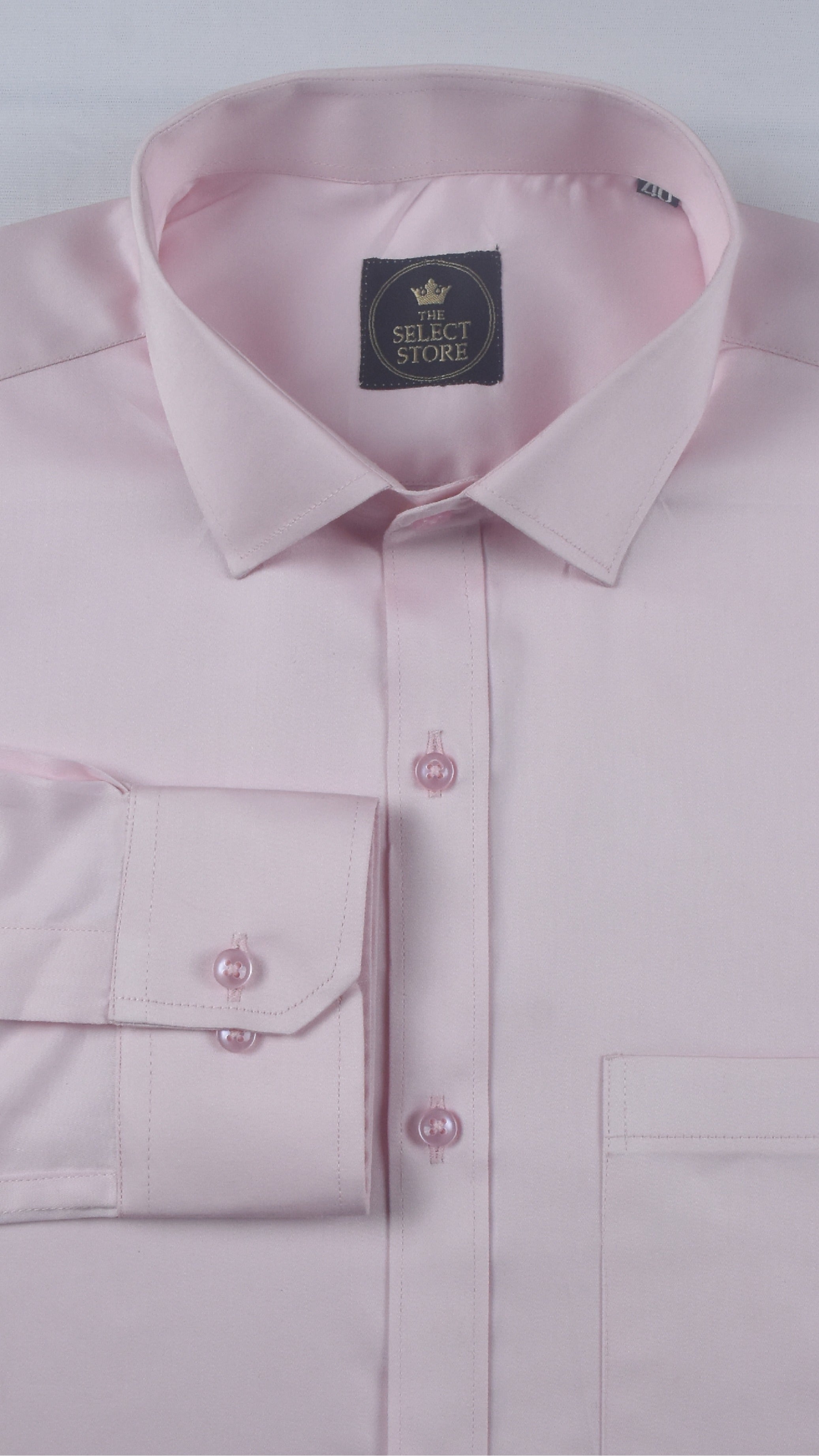 Solid Light Pink Luxury Cotton Premium Shirt