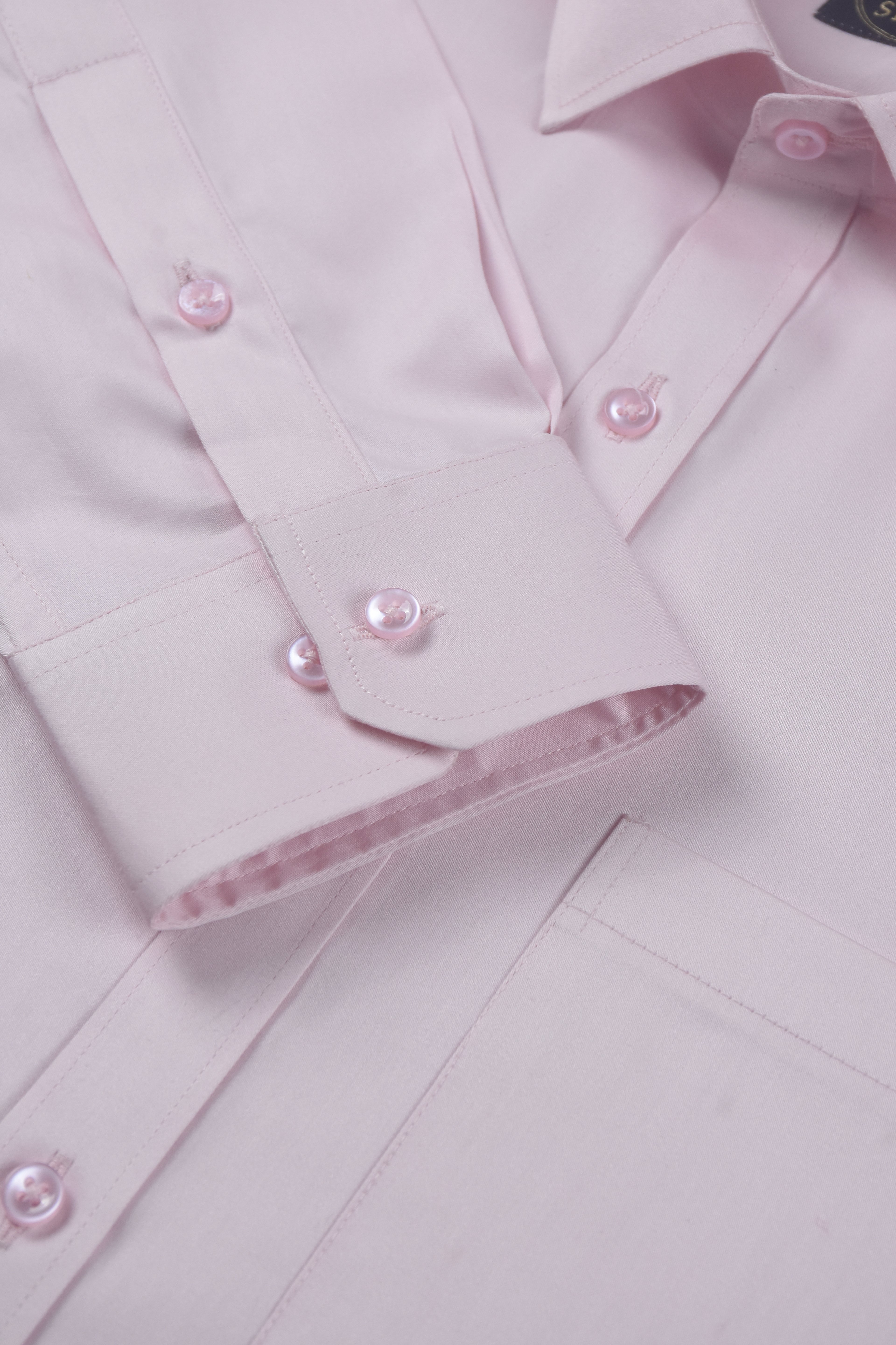 Solid Light Pink Luxury Cotton Premium Shirt
