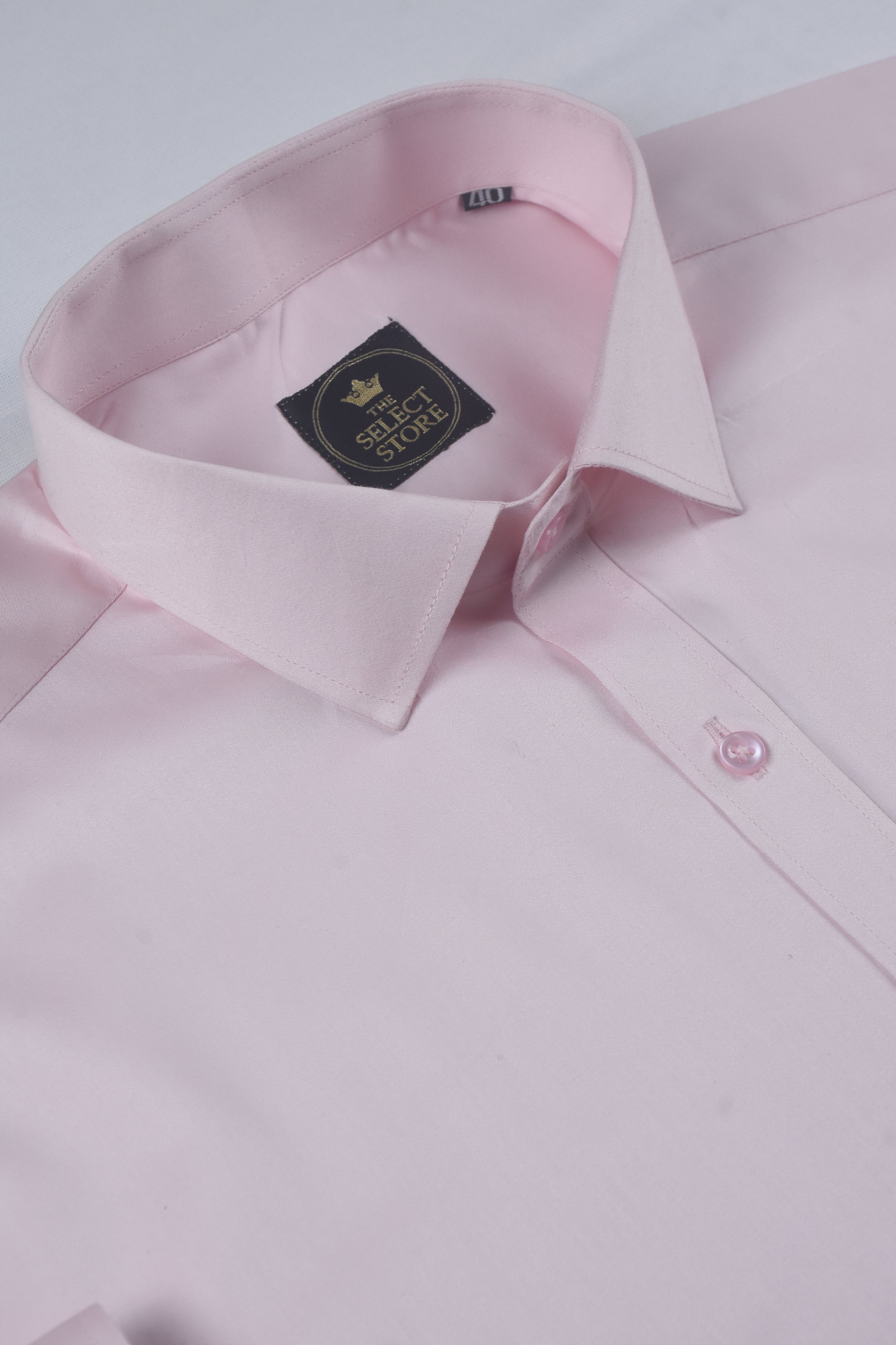 Solid Light Pink Luxury Cotton Premium Shirt