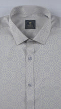 Premium Lavender Geometric Pixel-Check Shirt