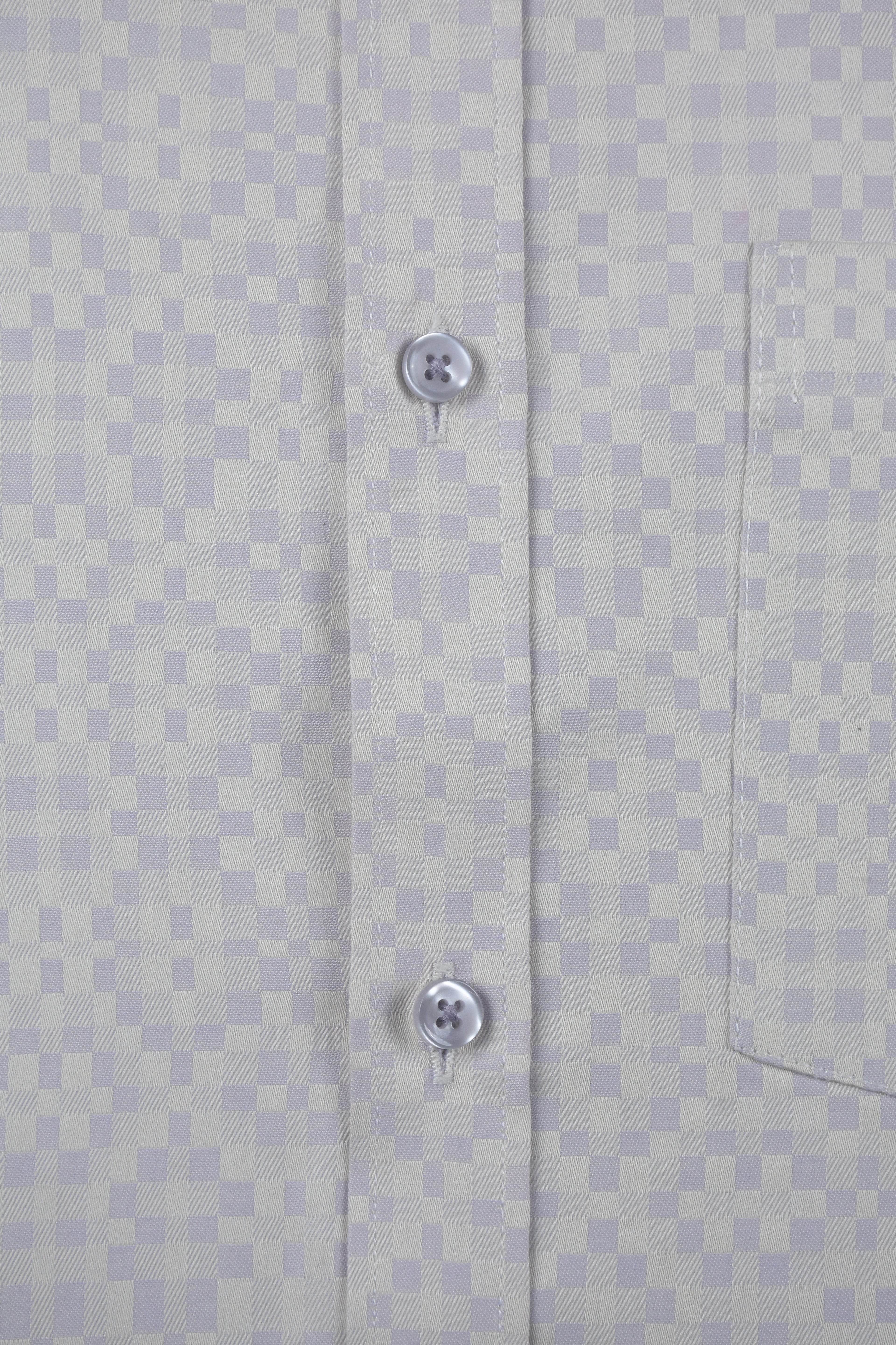 Premium Lavender Geometric Pixel-Check Shirt