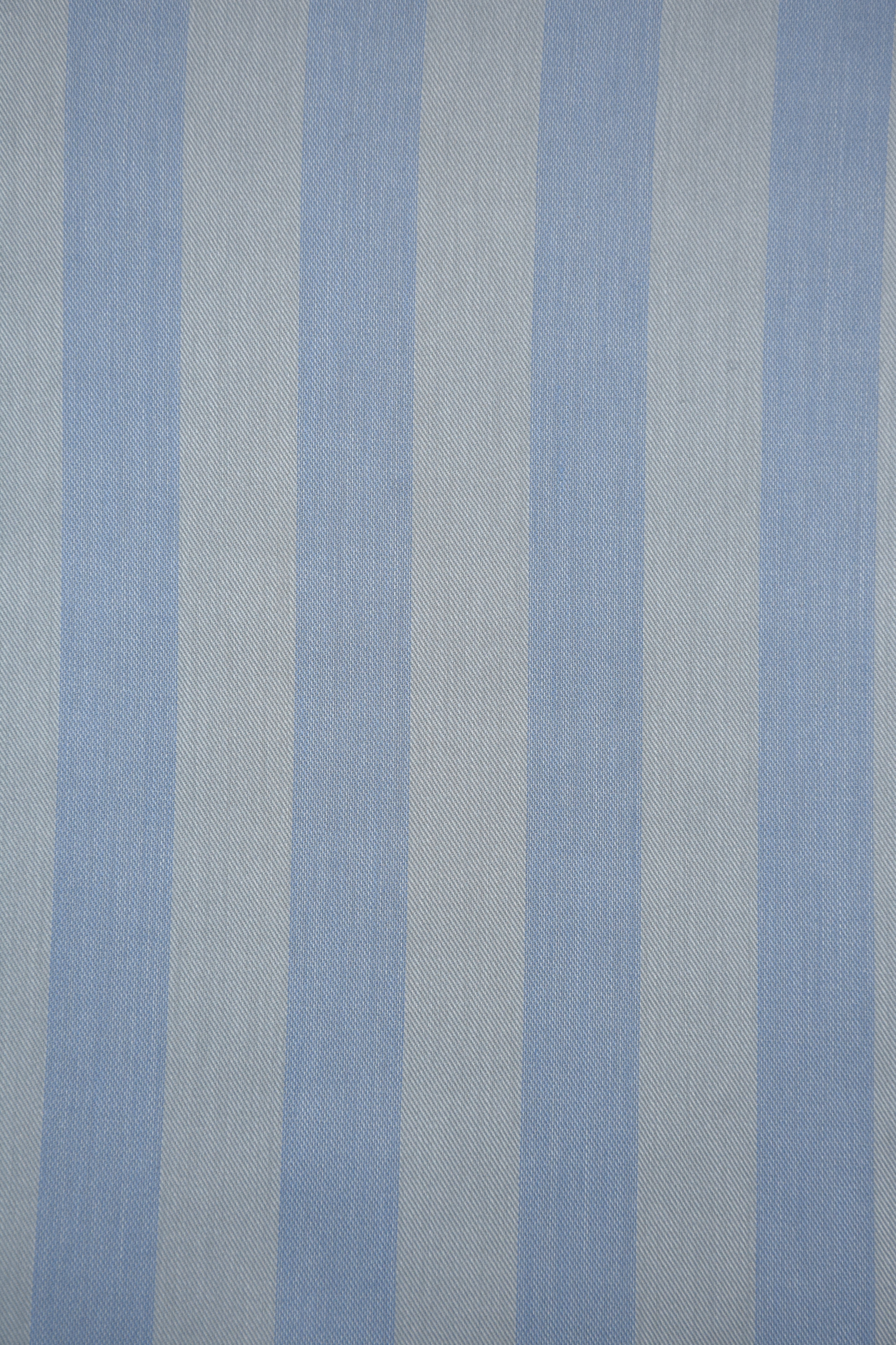 Slate Grey & Sky Blue Shadow-Striped Shirt