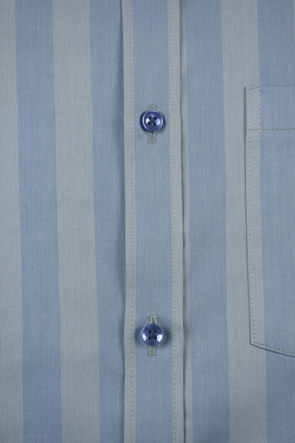 Slate Grey & Sky Blue Shadow-Striped Shirt
