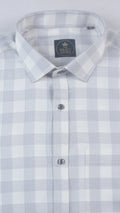 Grey Pinstriped Checks Premium Shirt