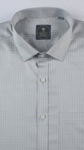 White Micro-Checks Light Grey Shirt