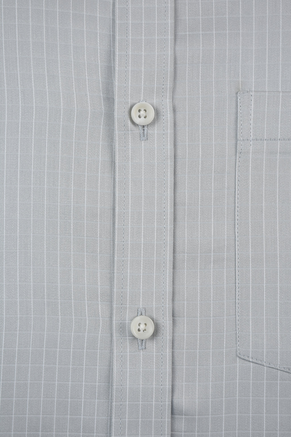 White Micro-Checks Light Grey Shirt