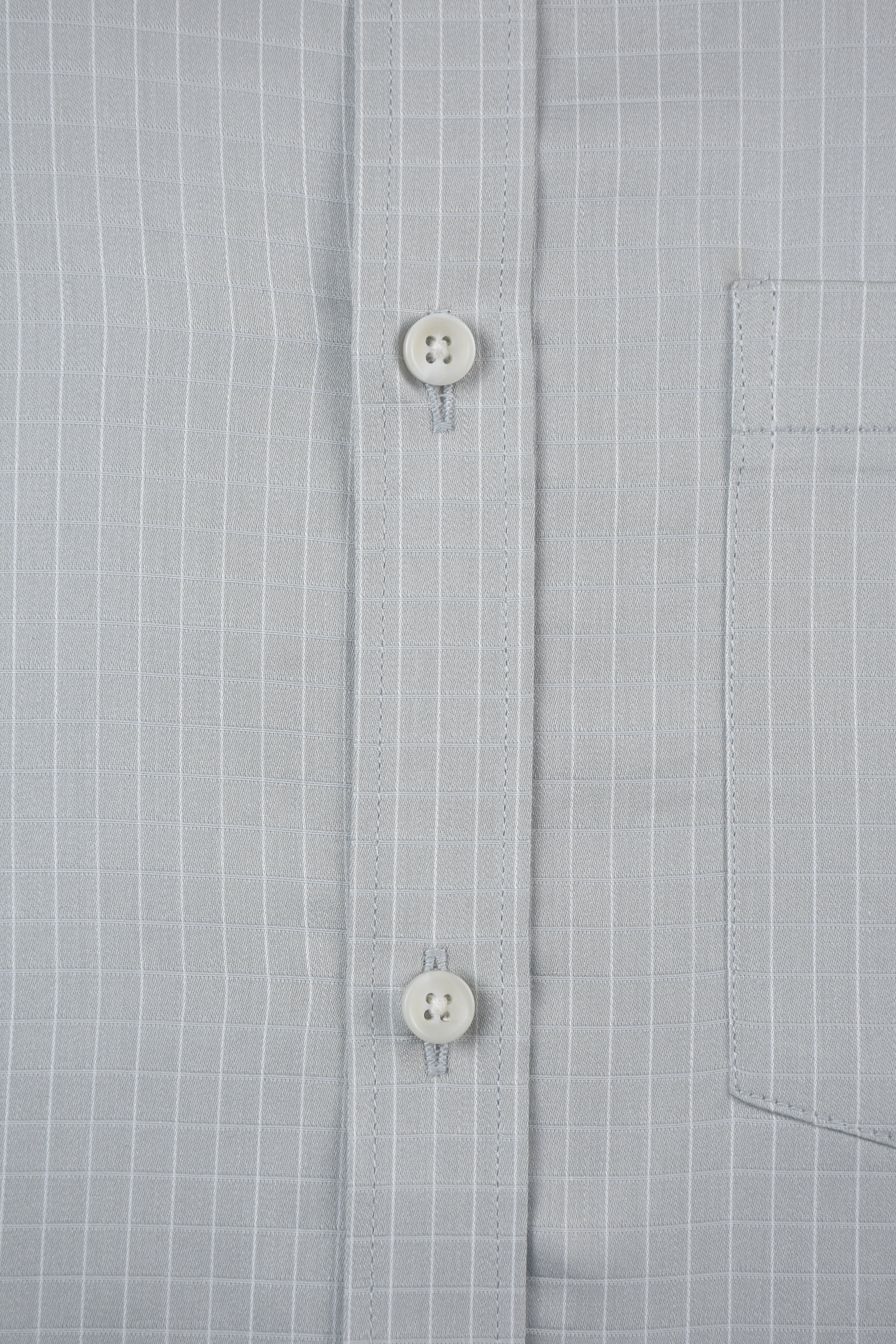 White Micro-Checks Light Grey Shirt