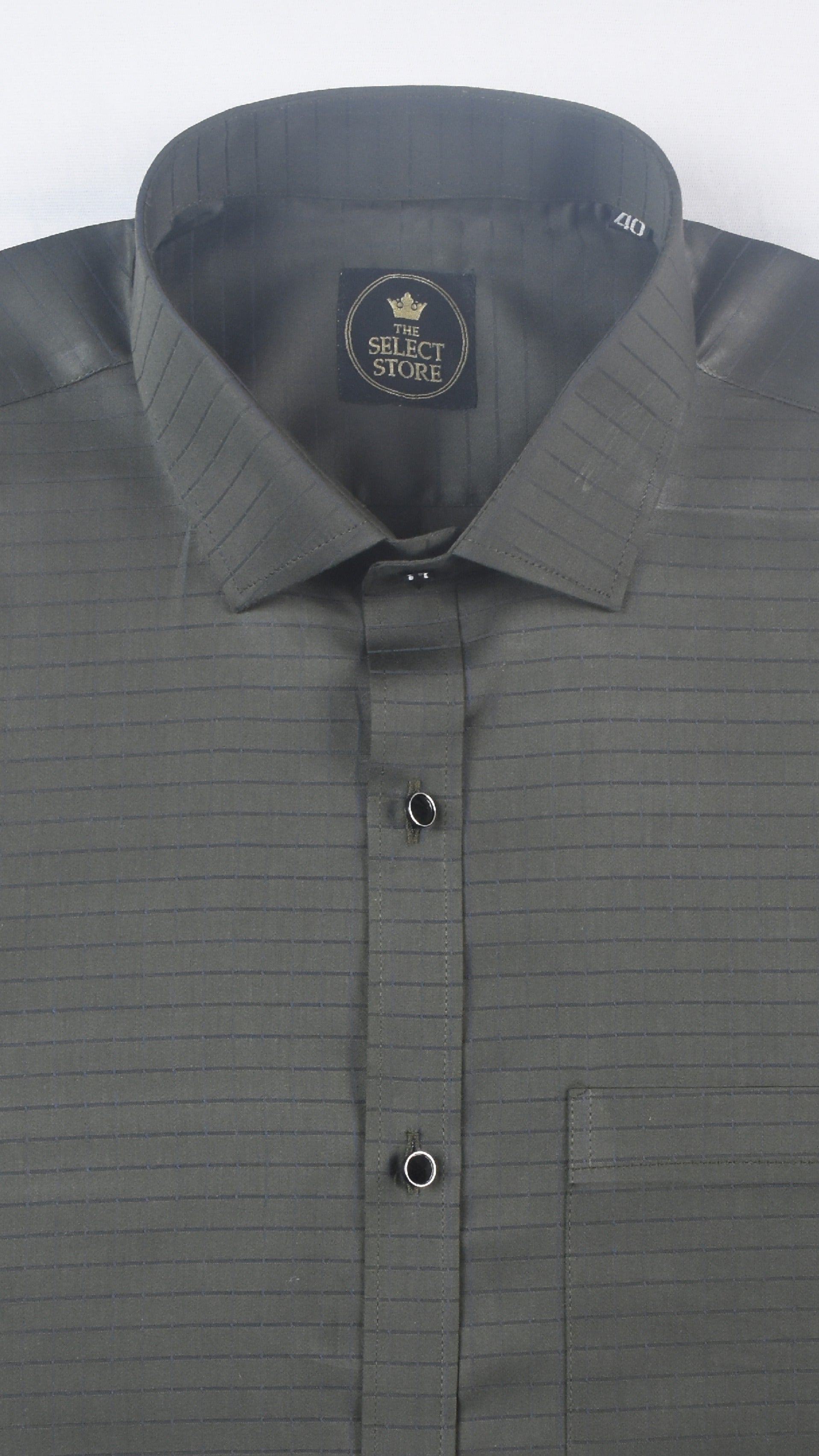 Black Micro Checks Dark Grey Premium Shirt