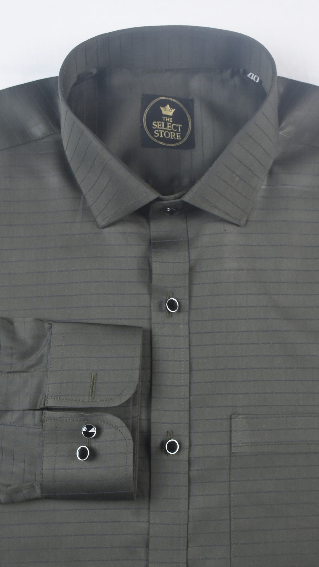 Black Micro Checks Dark Grey Premium Shirt