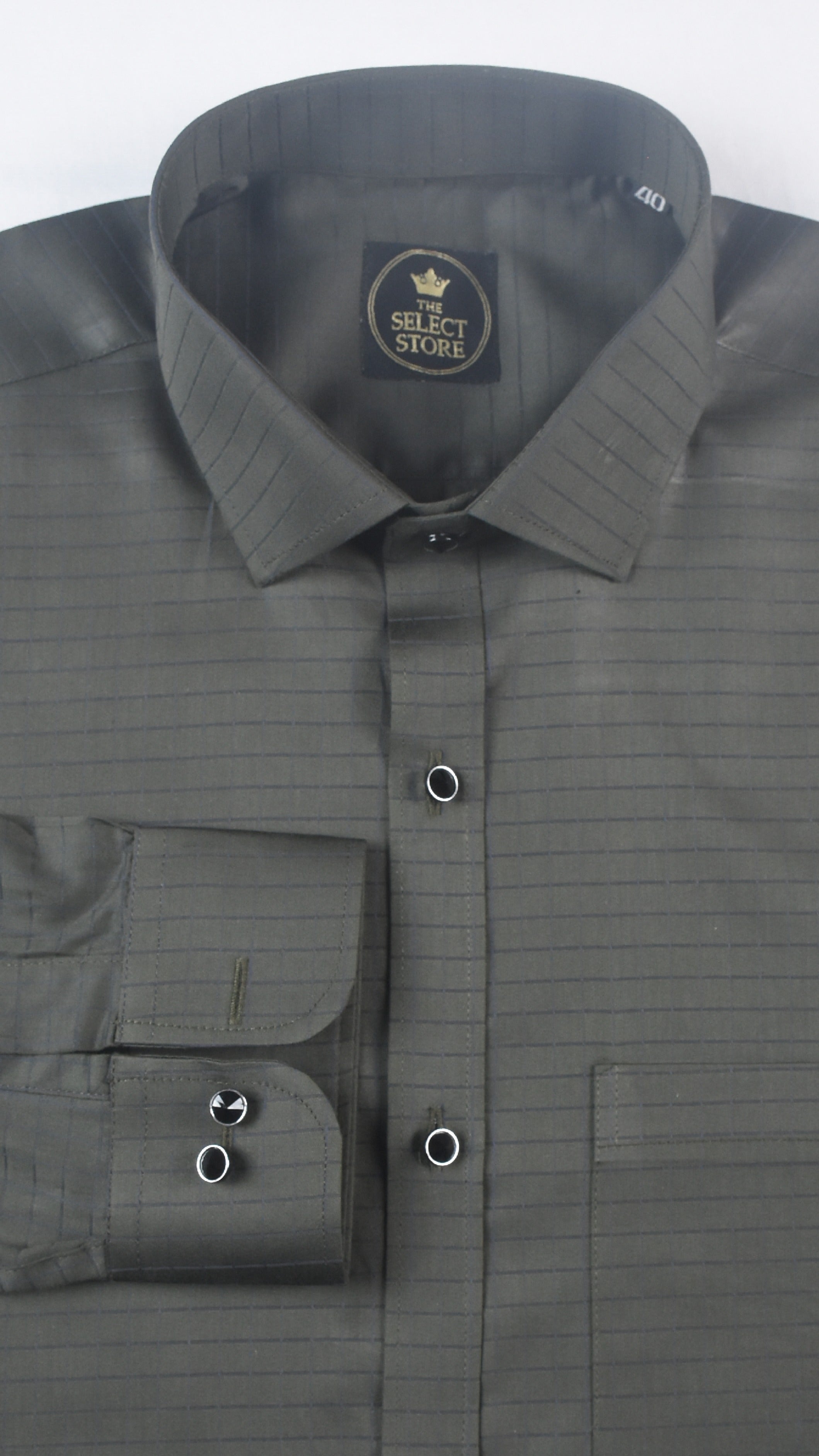 Black Micro Checks Dark Grey Premium Shirt