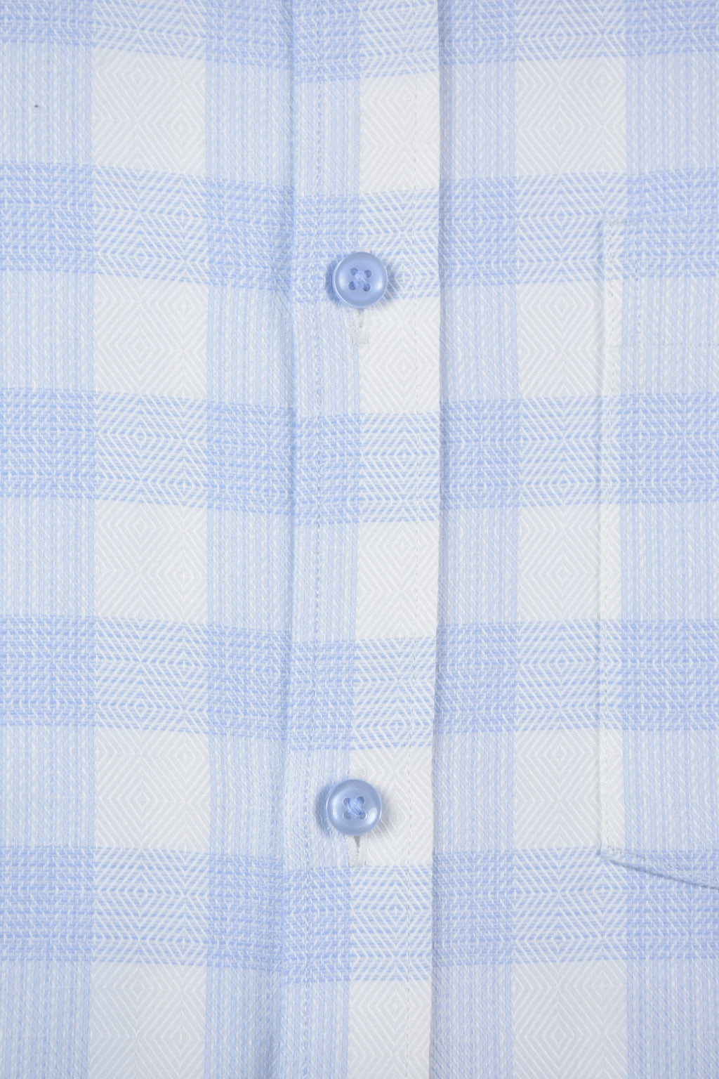 Large Pinstripe Light Blue Checks Shirt
