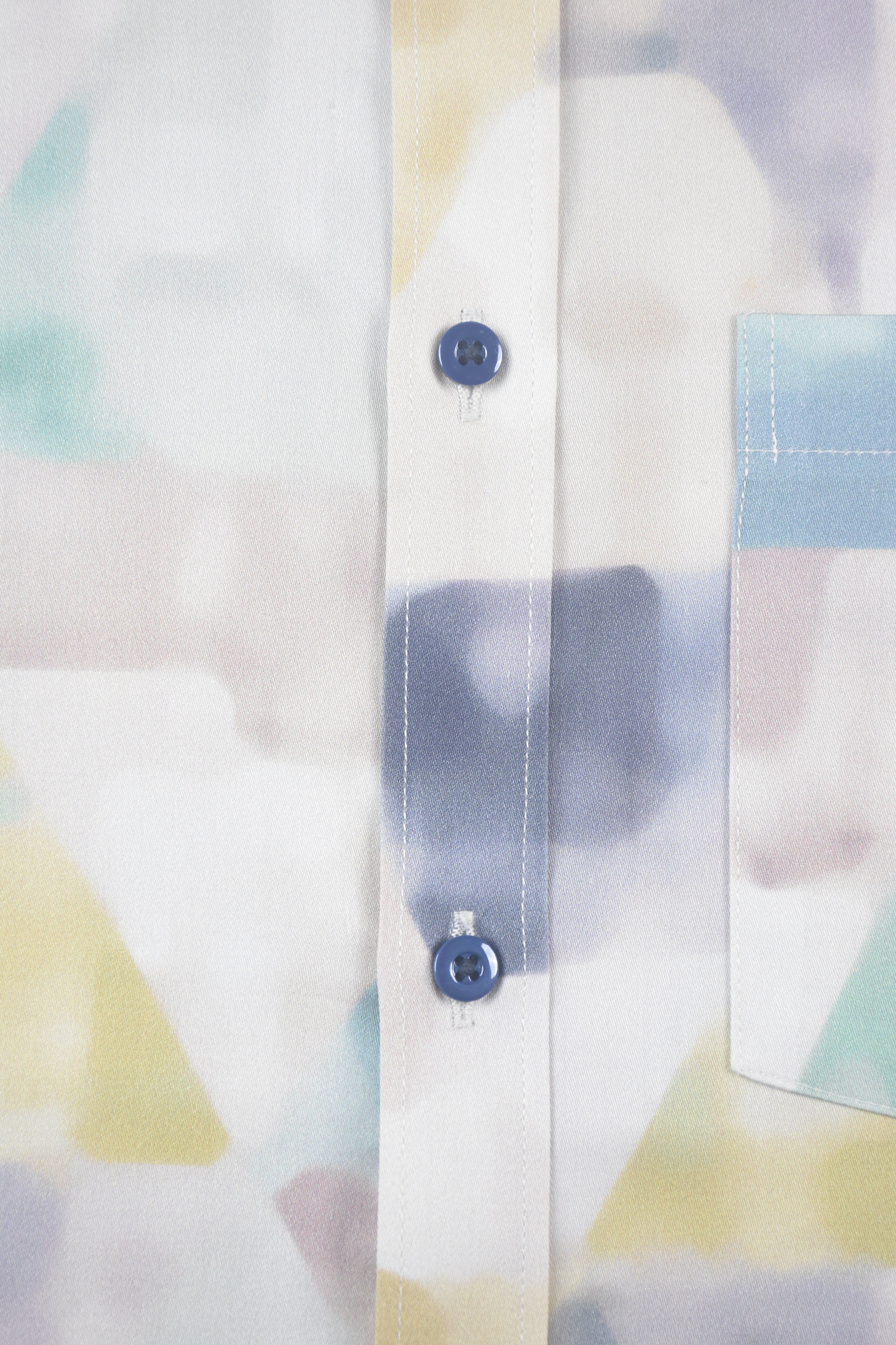 Abstract Pastel Watercolor Mosaic Pattern Shirt