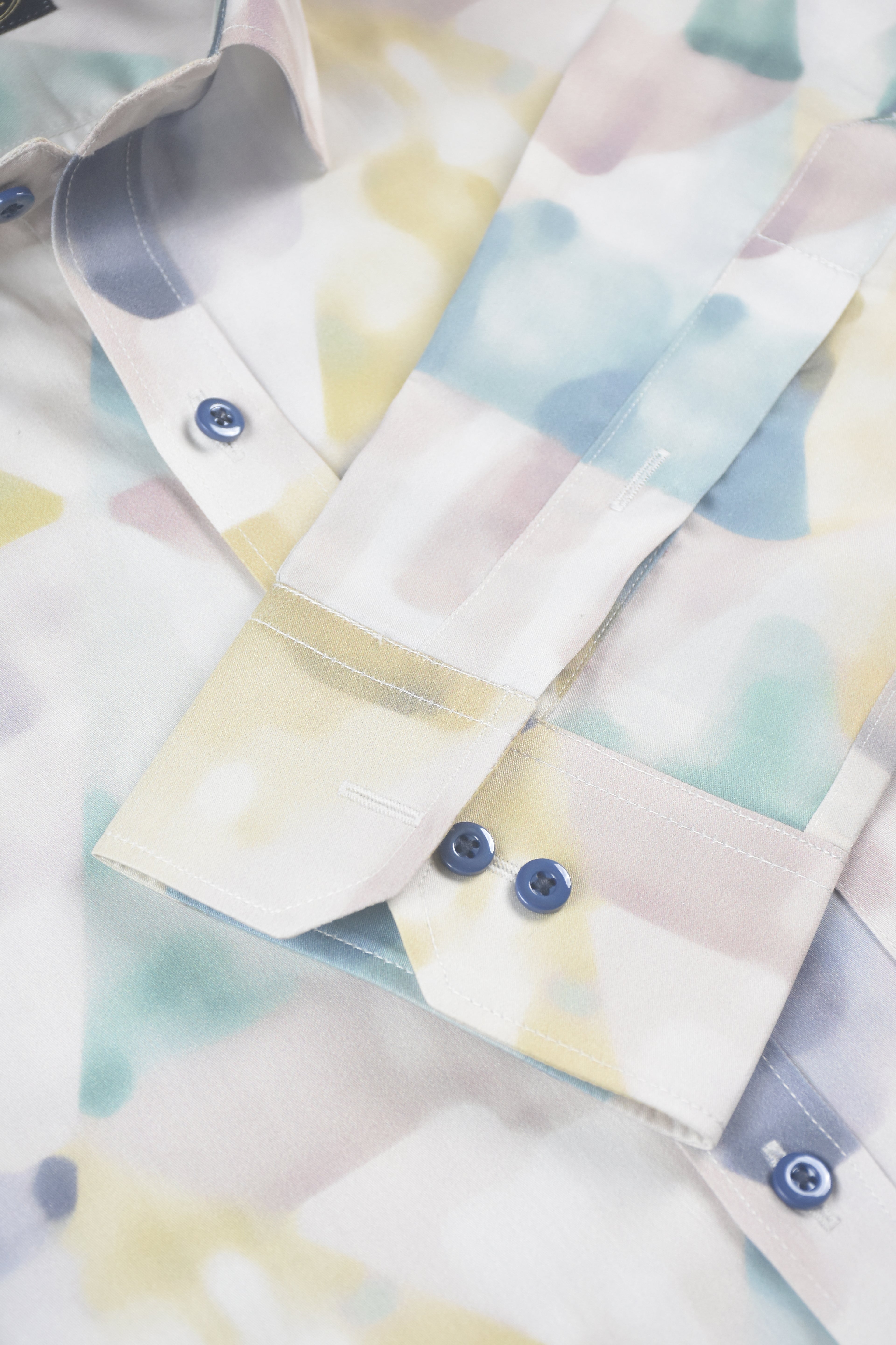 Abstract Pastel Watercolor Mosaic Pattern Shirt