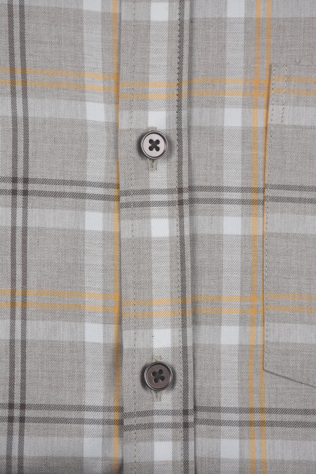 Tan and Orange Double Stripe Check Shirt