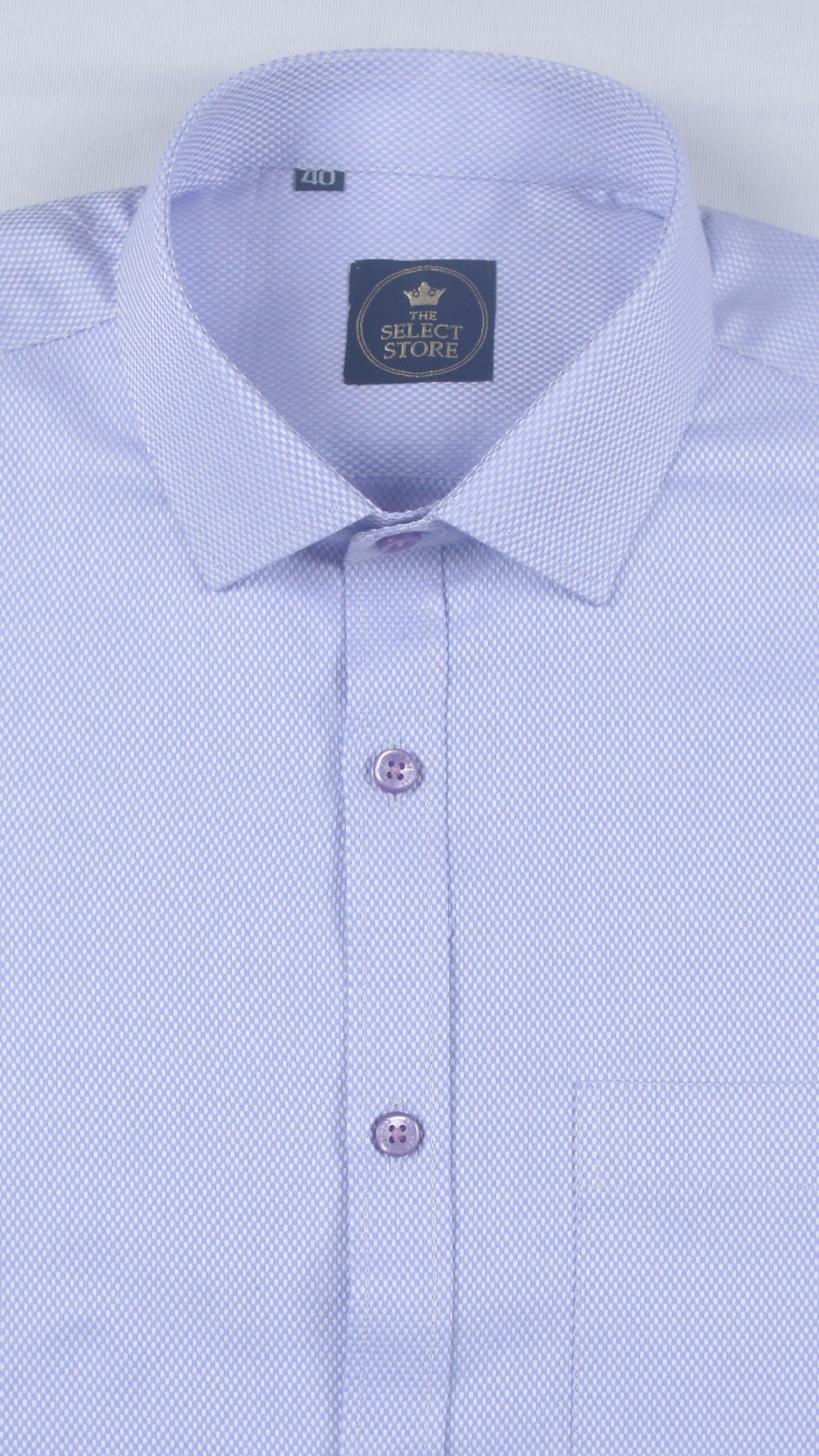Premium Lavender Micro-Dobby Textured Shirt