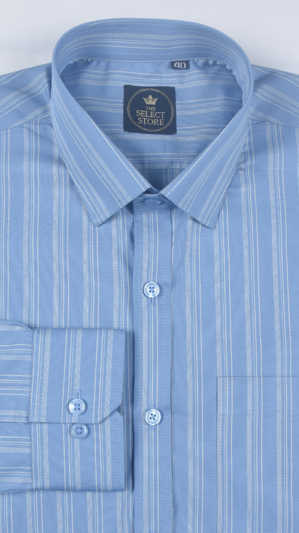 Sky Blue Multi-Track Pinstripe Shirt