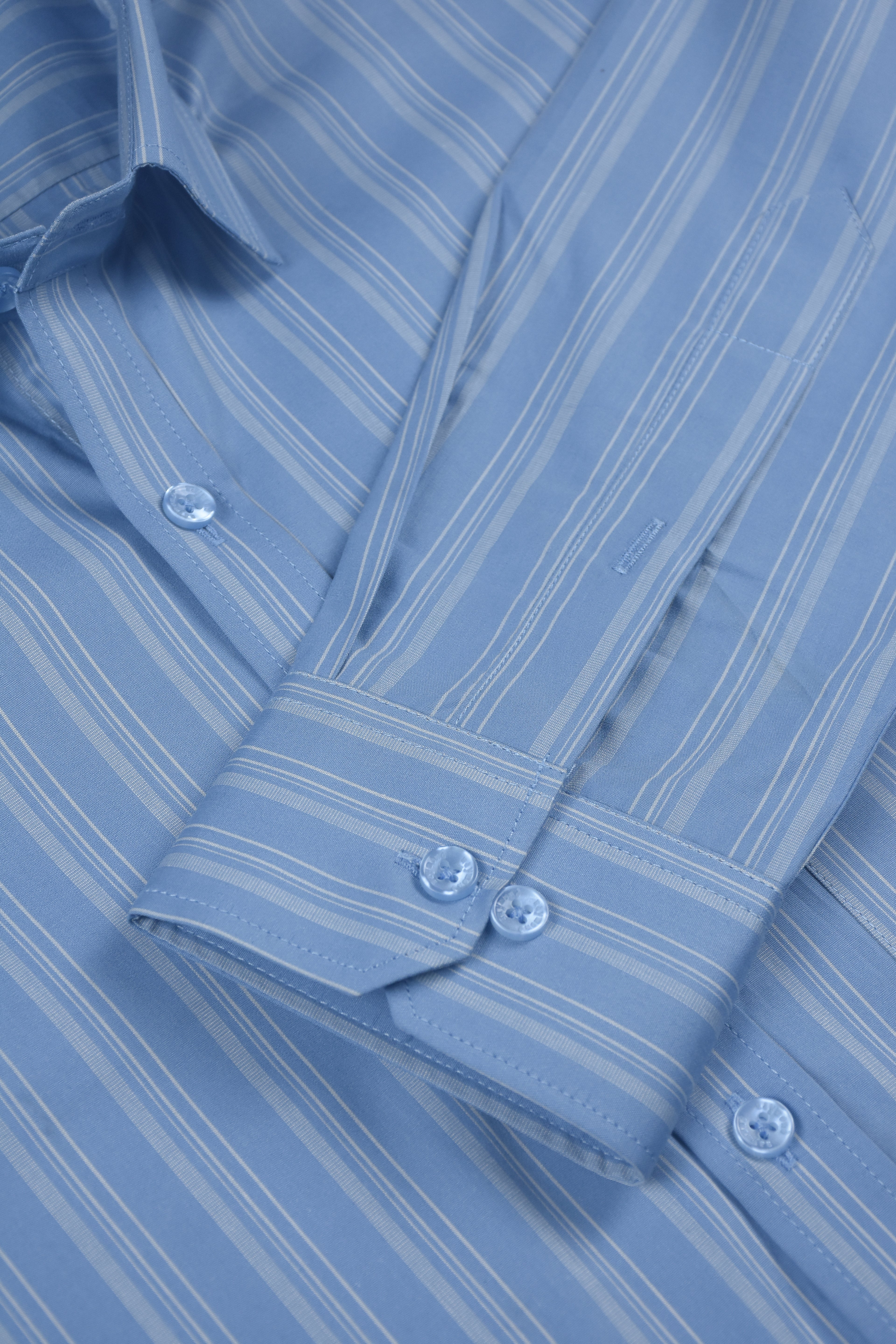 Sky Blue Multi-Track Pinstripe Shirt
