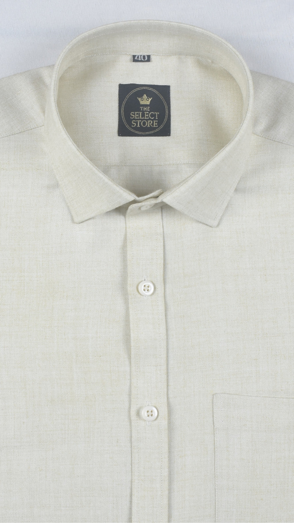 Luxury Cream High-Density Textured Premium Shirt