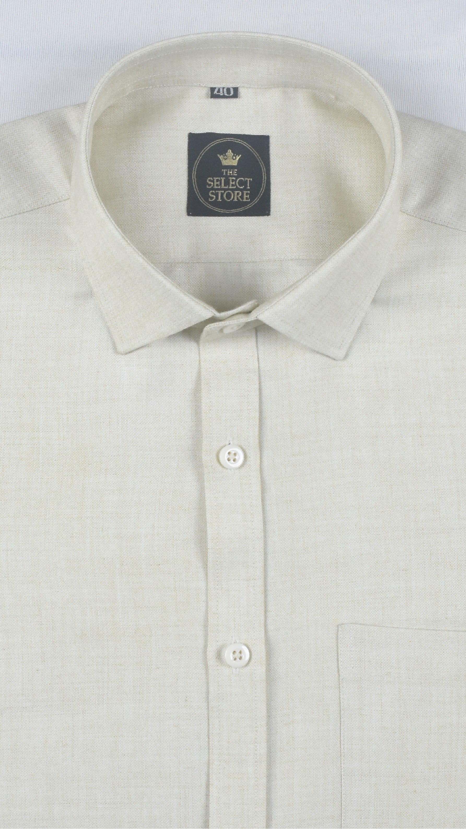 Luxury Cream High-Density Textured Premium Shirt