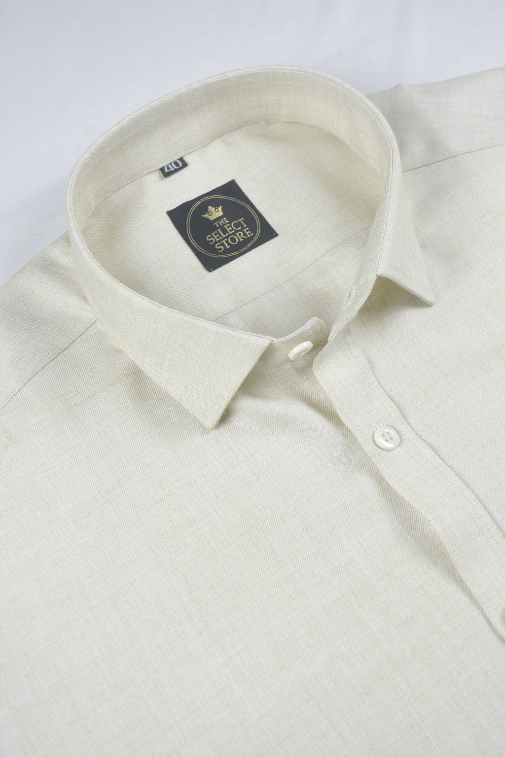 Luxury Cream High-Density Textured Premium Shirt