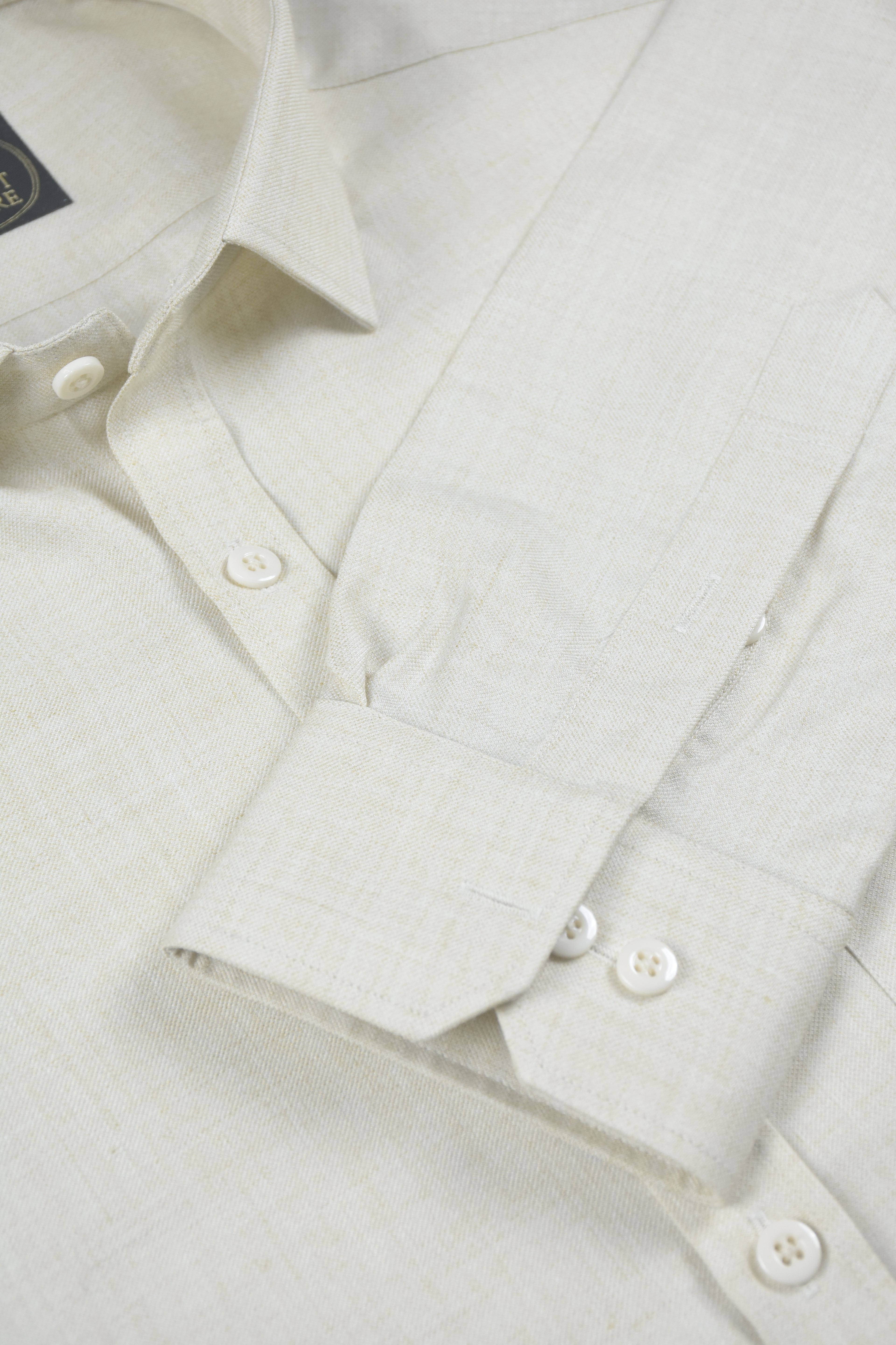 Luxury Cream High-Density Textured Premium Shirt