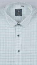 Emerald Green & White Grid-Check Shirt