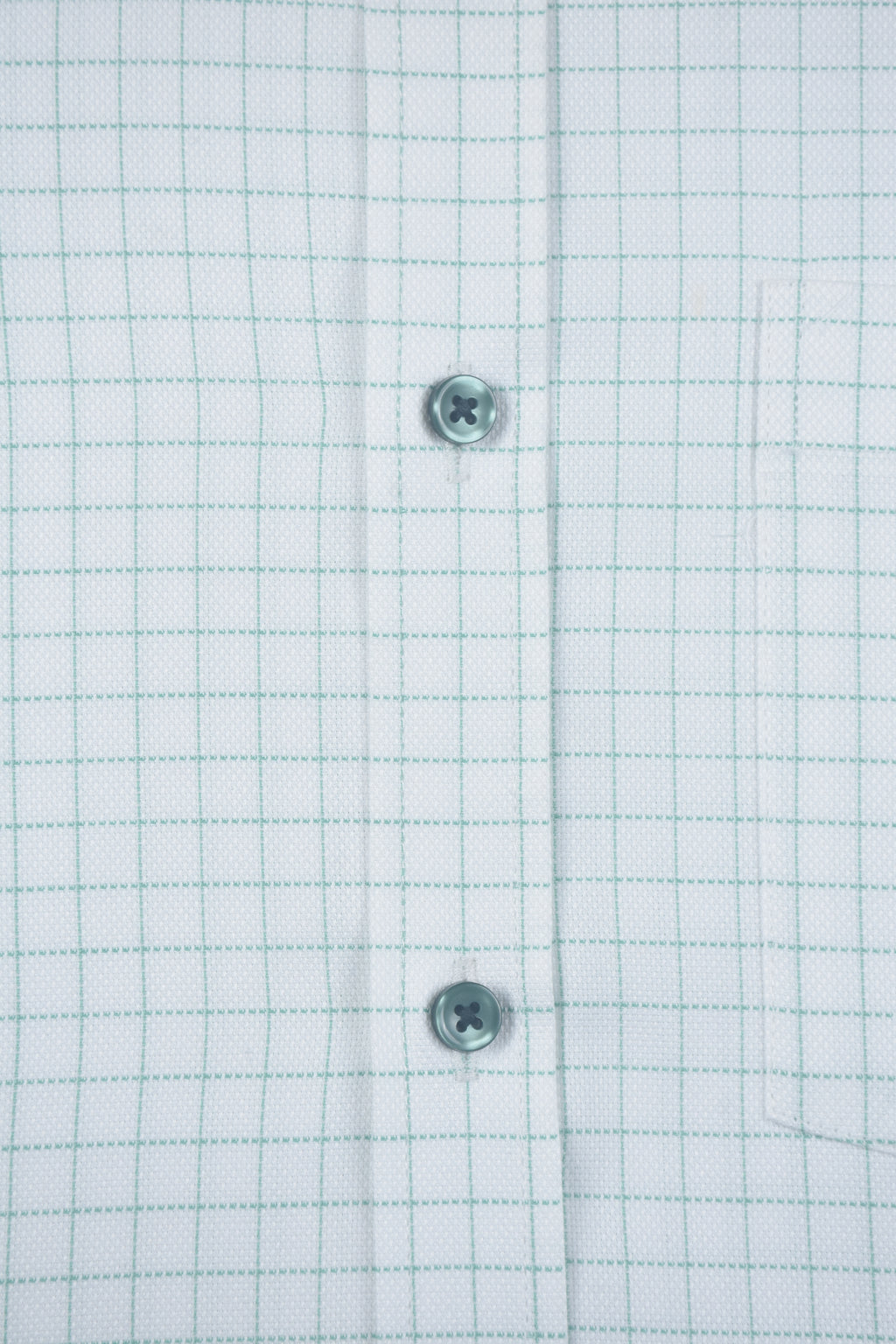 Emerald Green & White Grid-Check Shirt