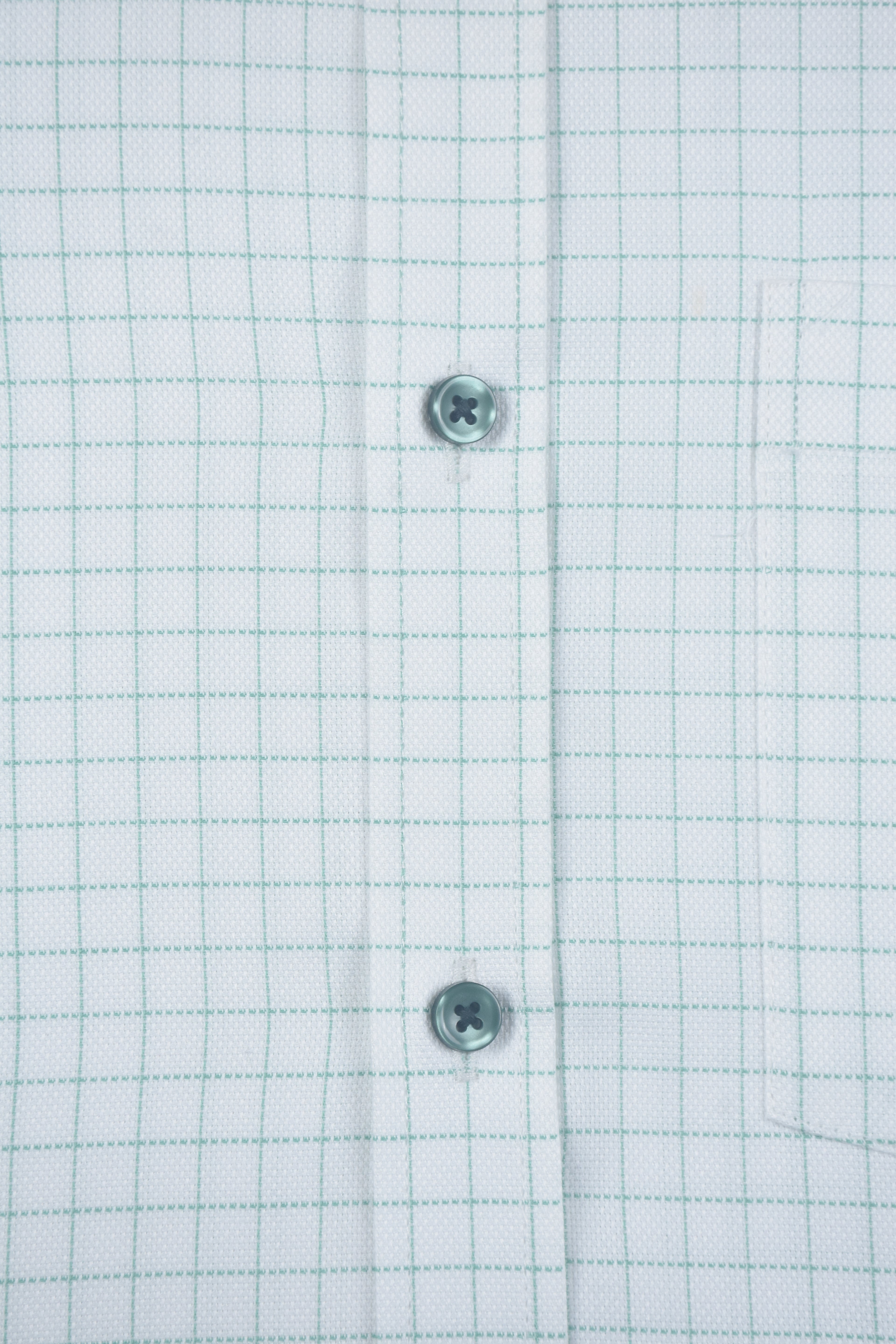 Emerald Green & White Grid-Check Shirt