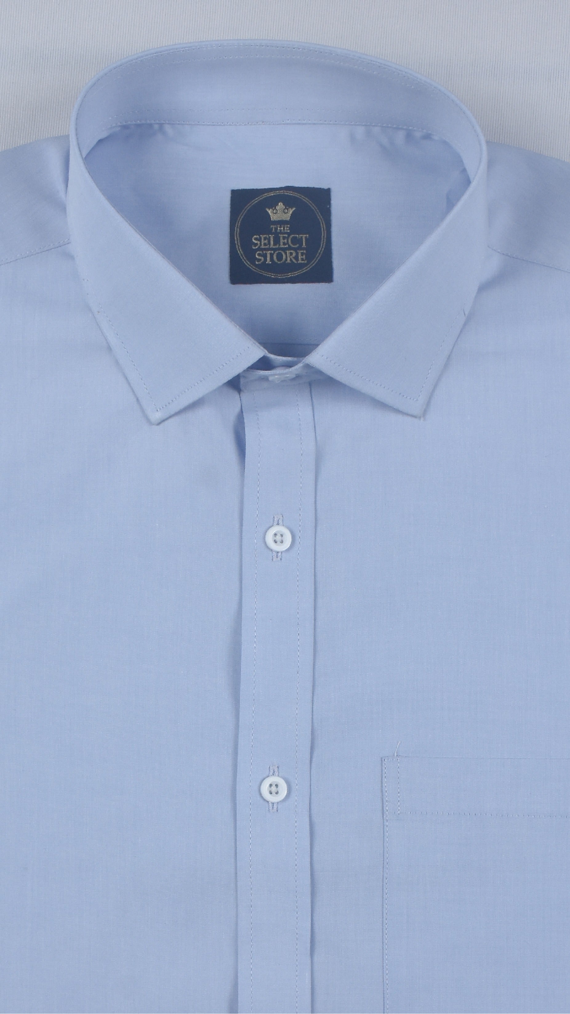 Premium Solid Light Blue Tailored Executive Shirt