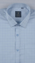 Sky Blue Small-Check Shirt