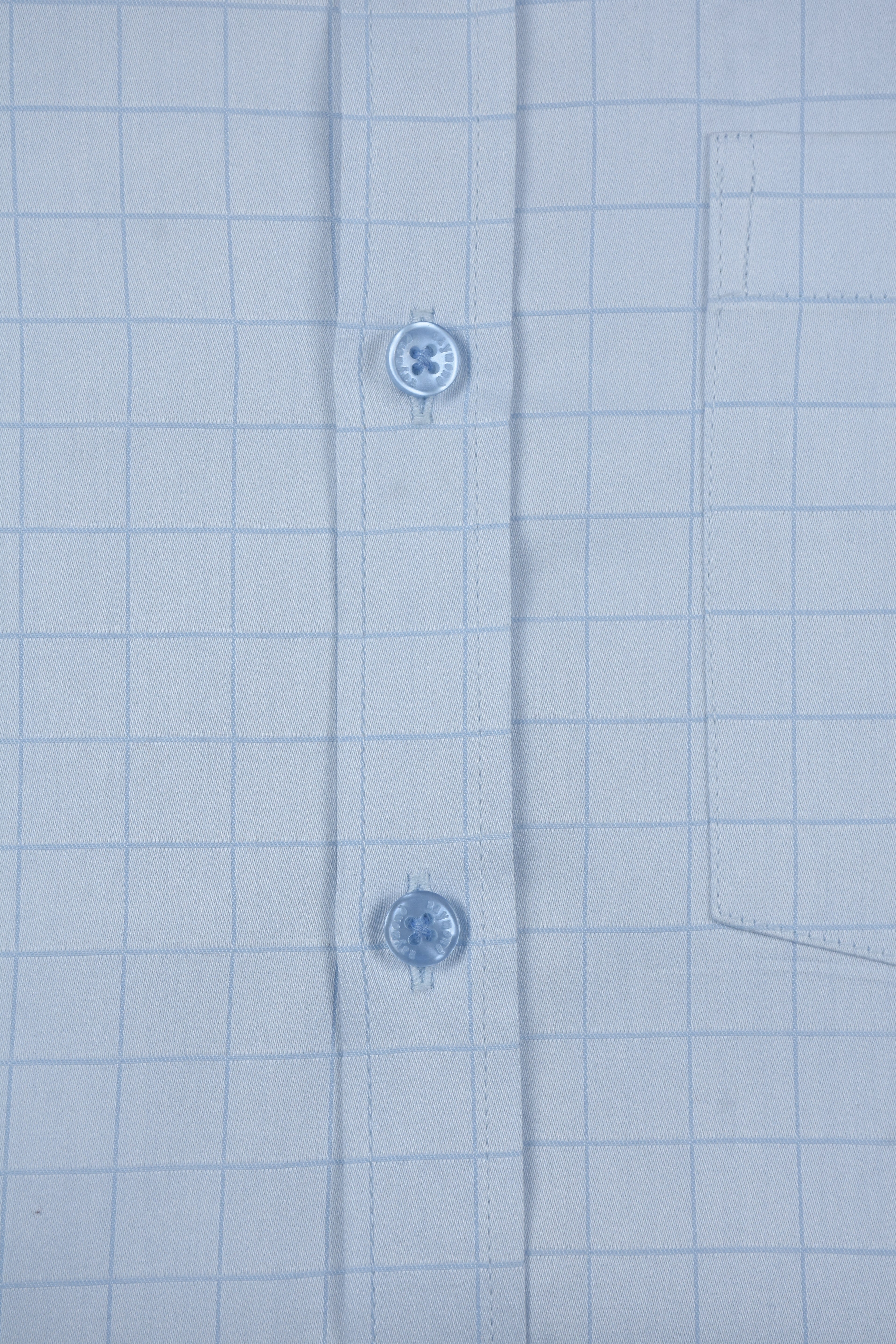 Sky Blue Small-Check Shirt