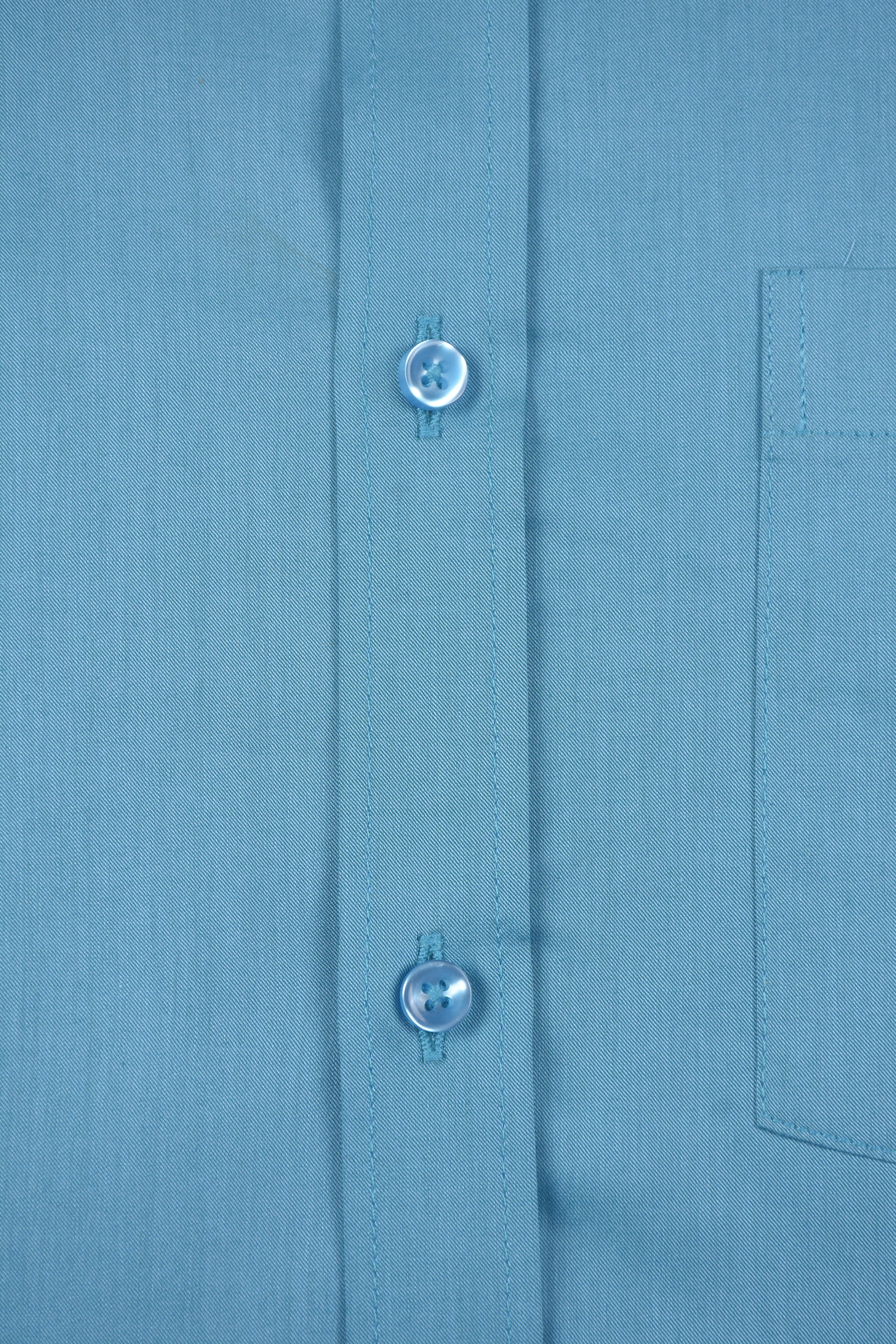 Peacock Blue Solid Tresca Shirt