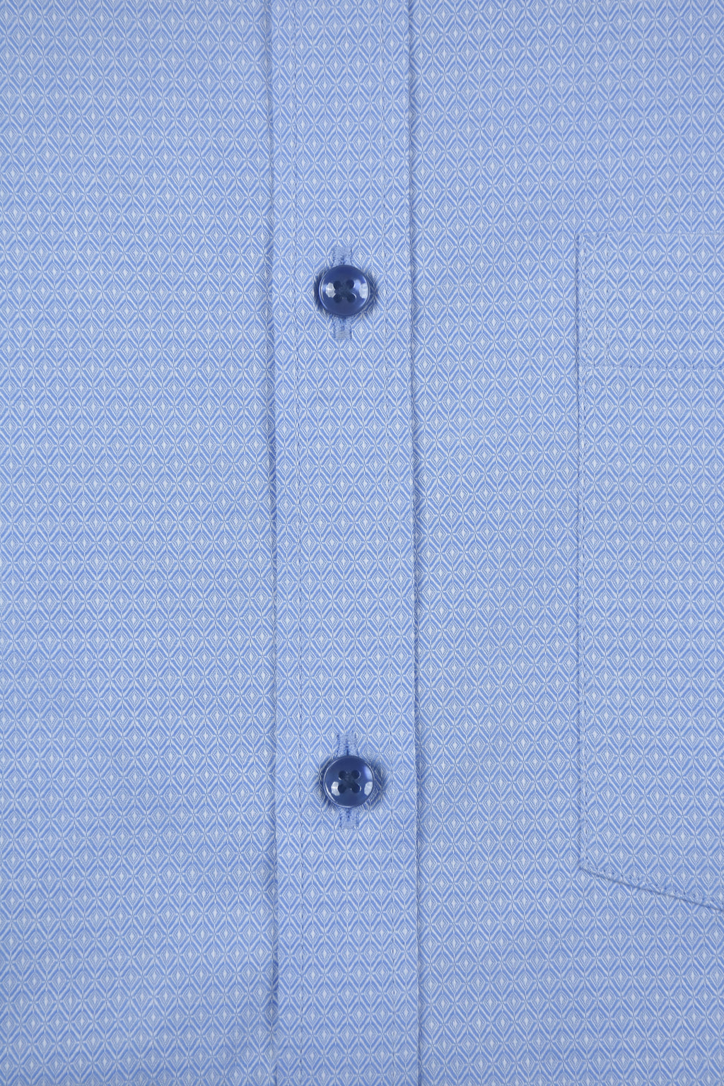 Intricate White Diamond Micro-Pattern Sky-Blue Shirt