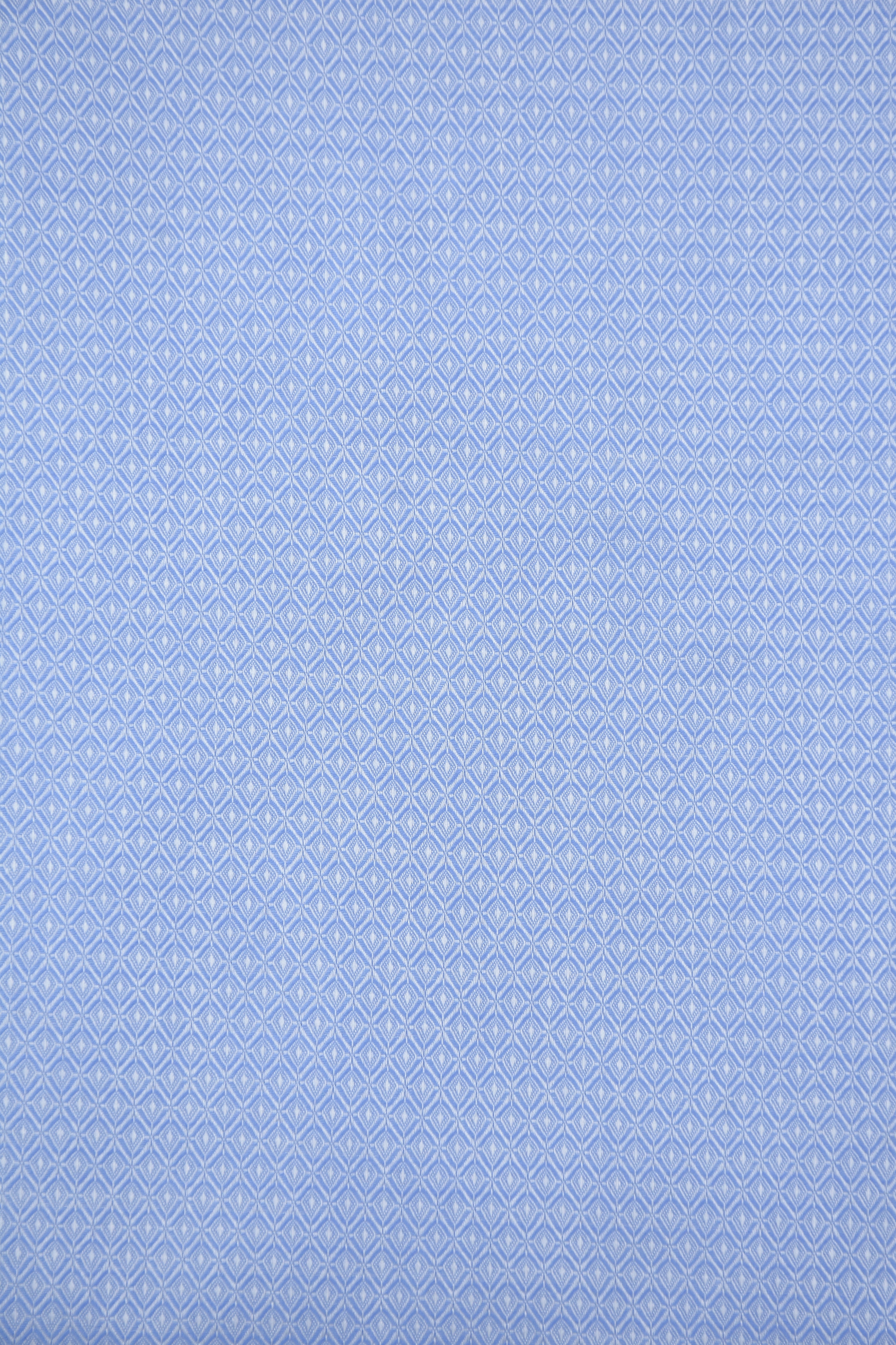 Intricate White Diamond Micro-Pattern Sky-Blue Shirt