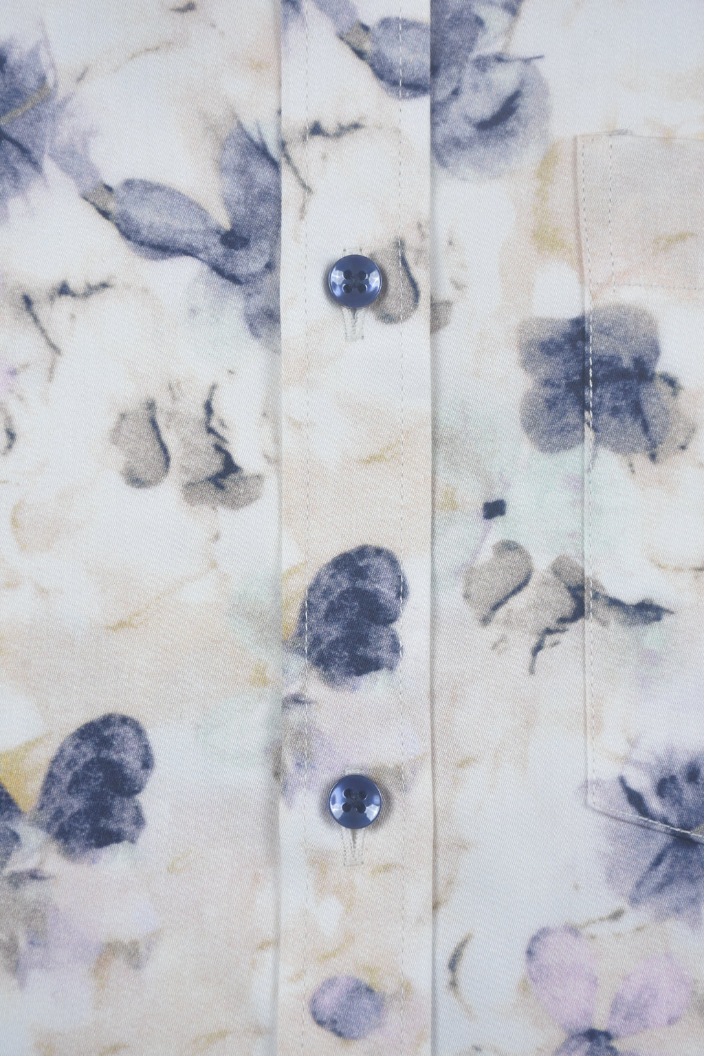 Lavender and Slate Floral Bloom Off-White Shirt