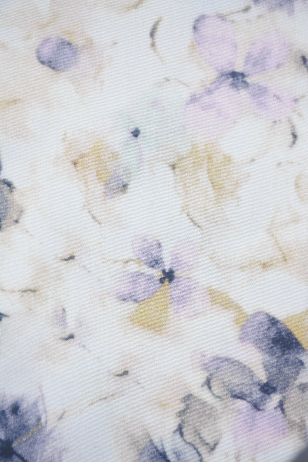 Lavender and Slate Floral Bloom Off-White Shirt