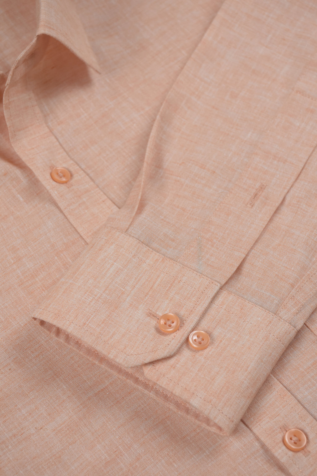 Premium Peach Heathered Solid Cotton Shirt