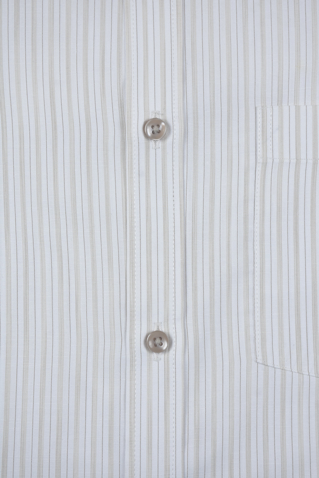 Fine Slate Grey Vertical Pinstripes Off-White Shirt