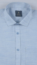 Premium Sky Blue Heathered Solid Shirt