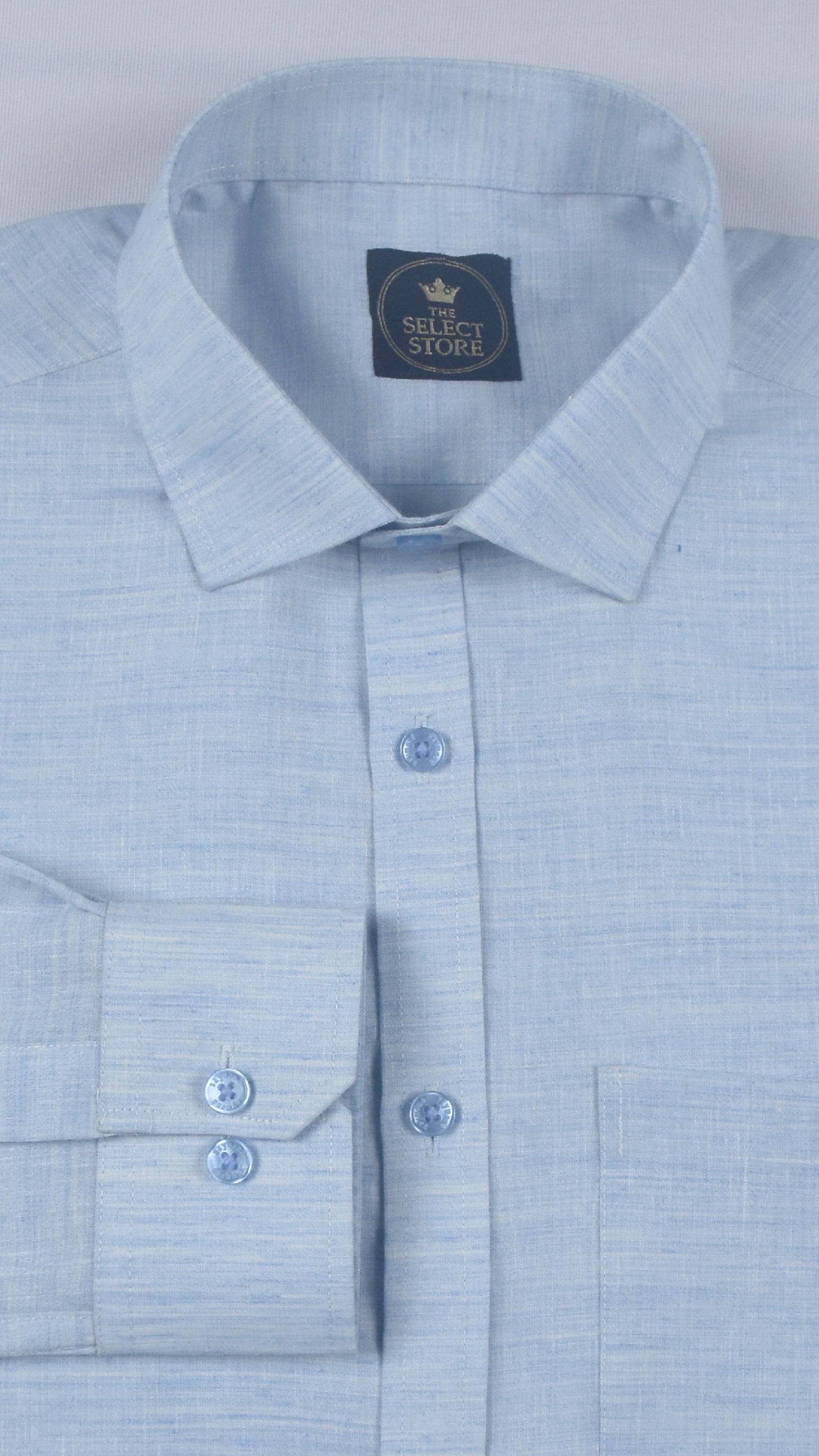 Premium Sky Blue Heathered Solid Shirt