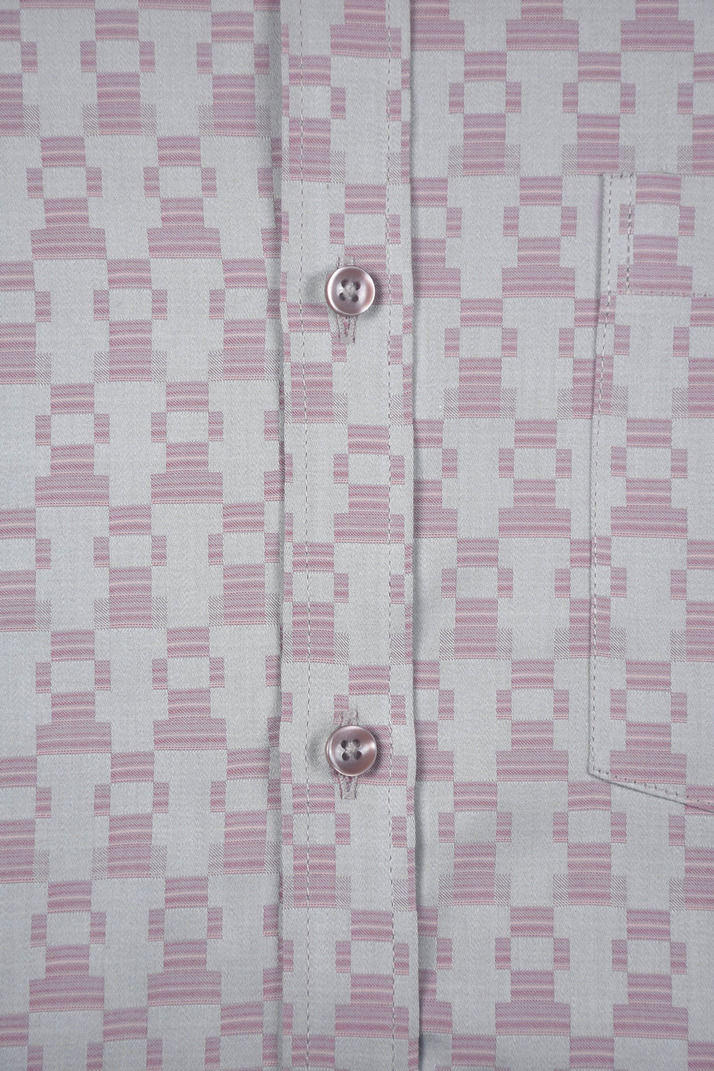 Pink Mosaic Checks Grey Shirt