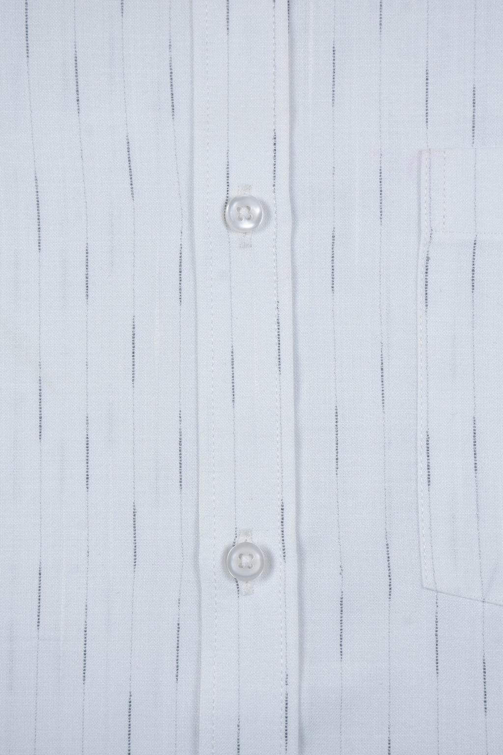 Premium White Shirt with Fine Black Vertical Pinstripes