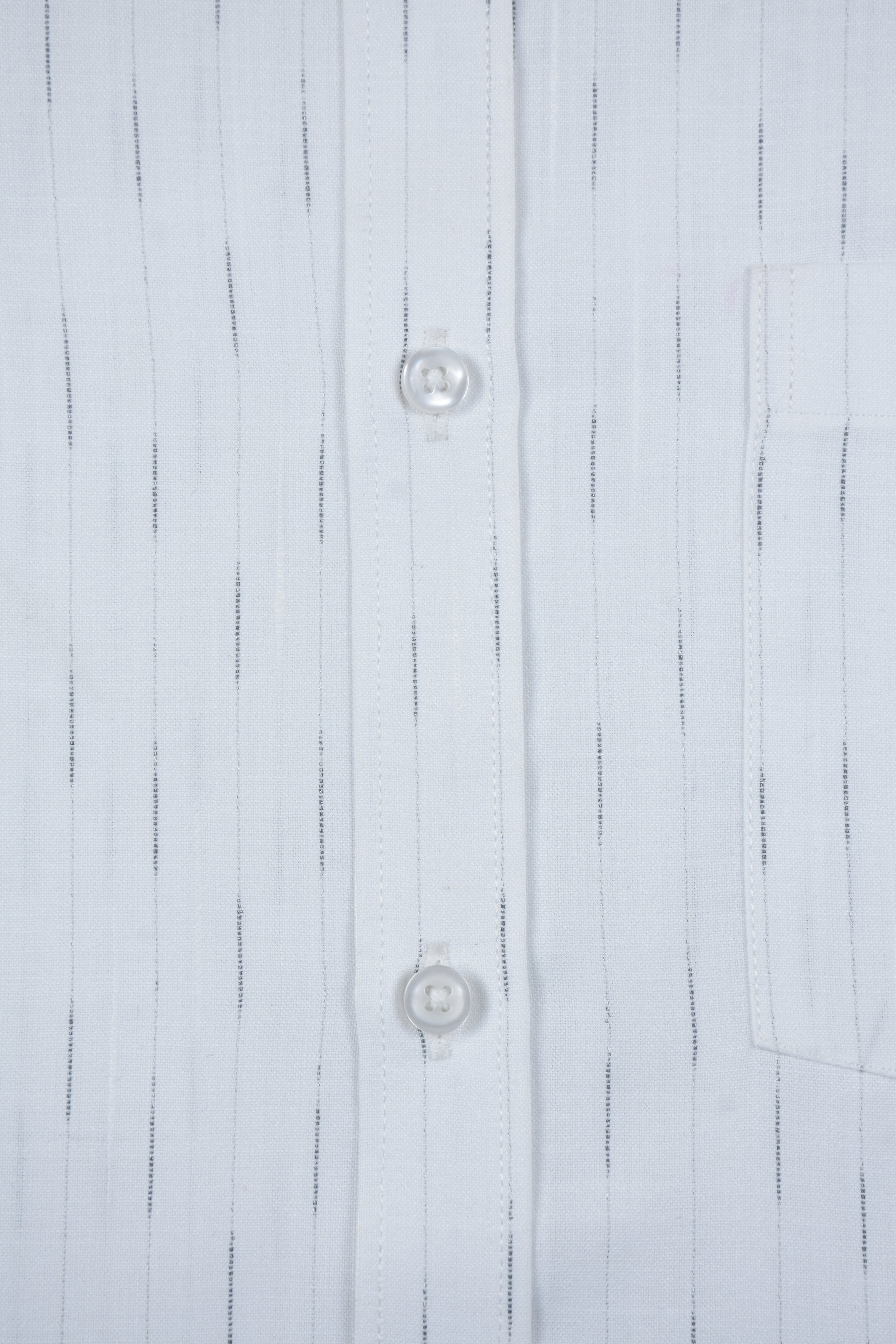 Premium White Shirt with Fine Black Vertical Pinstripes