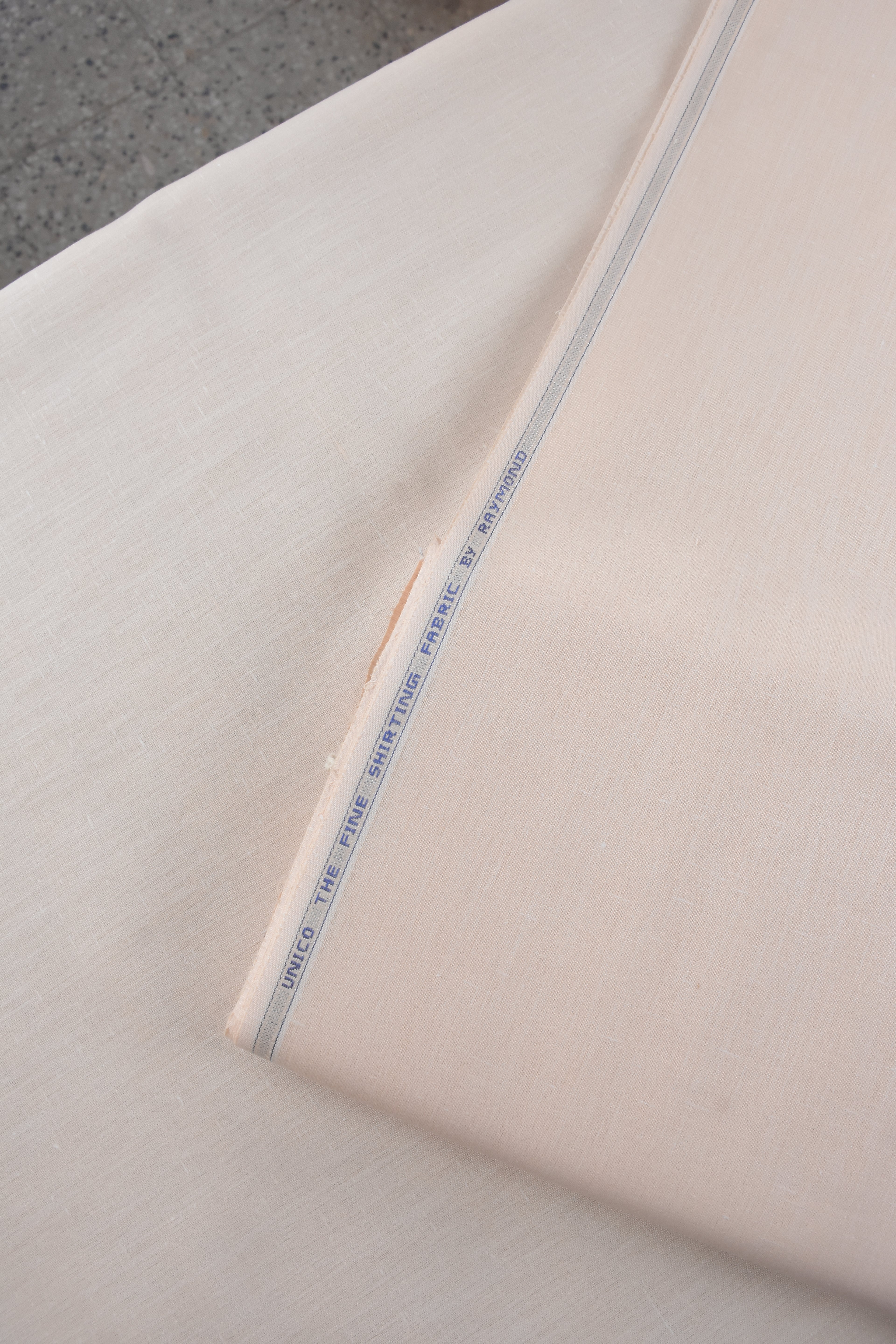 Luxury Peach Subtle-Textured Solid Premium Shirt